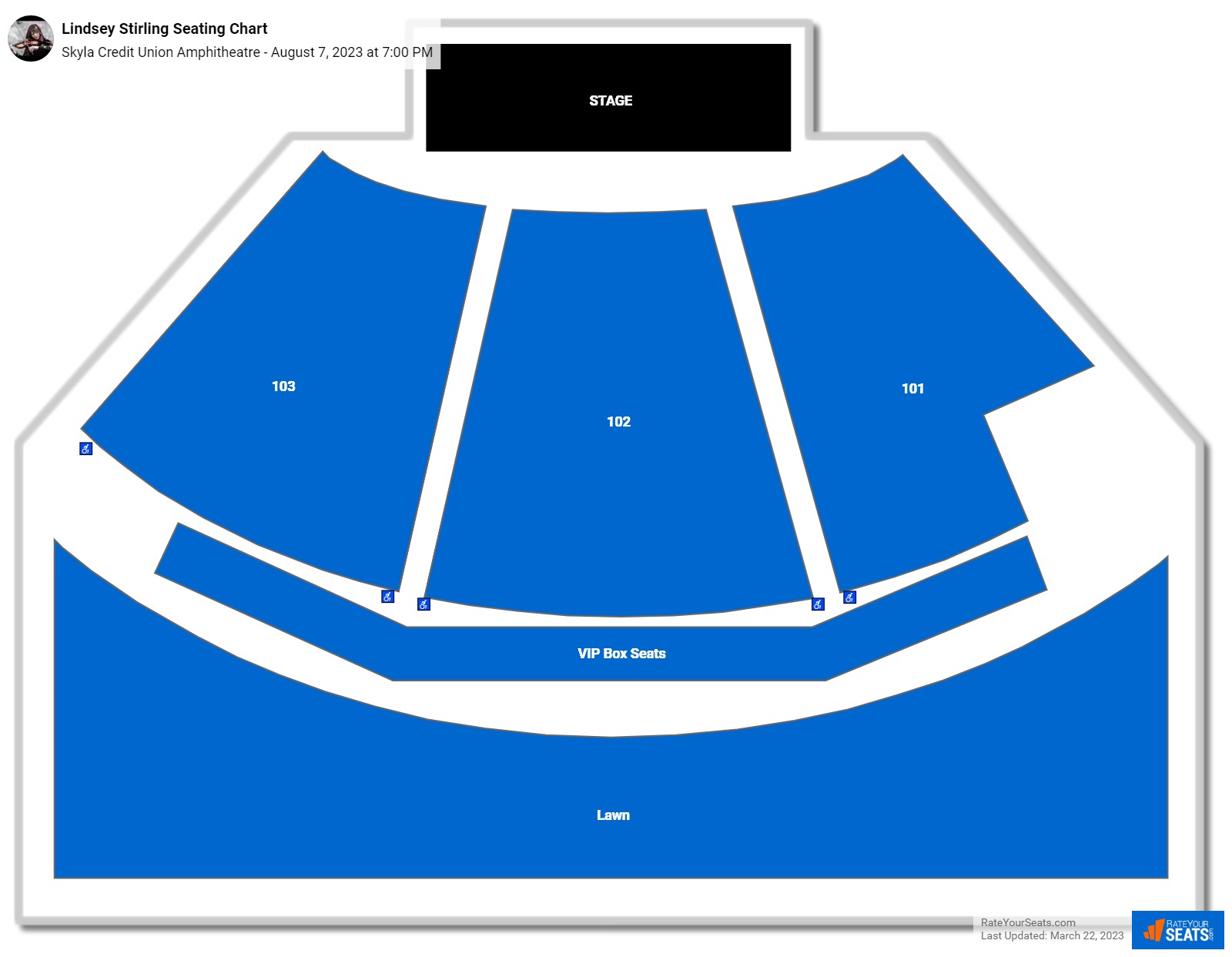 Skyla Credit Union Amphitheatre Seating Chart - RateYourSeats.com