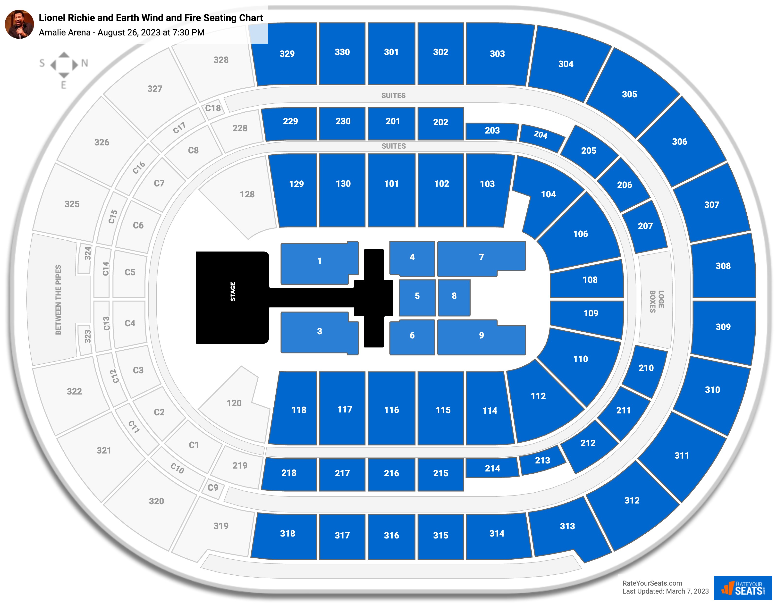 Amalie Arena Concert Seating Chart - RateYourSeats.com