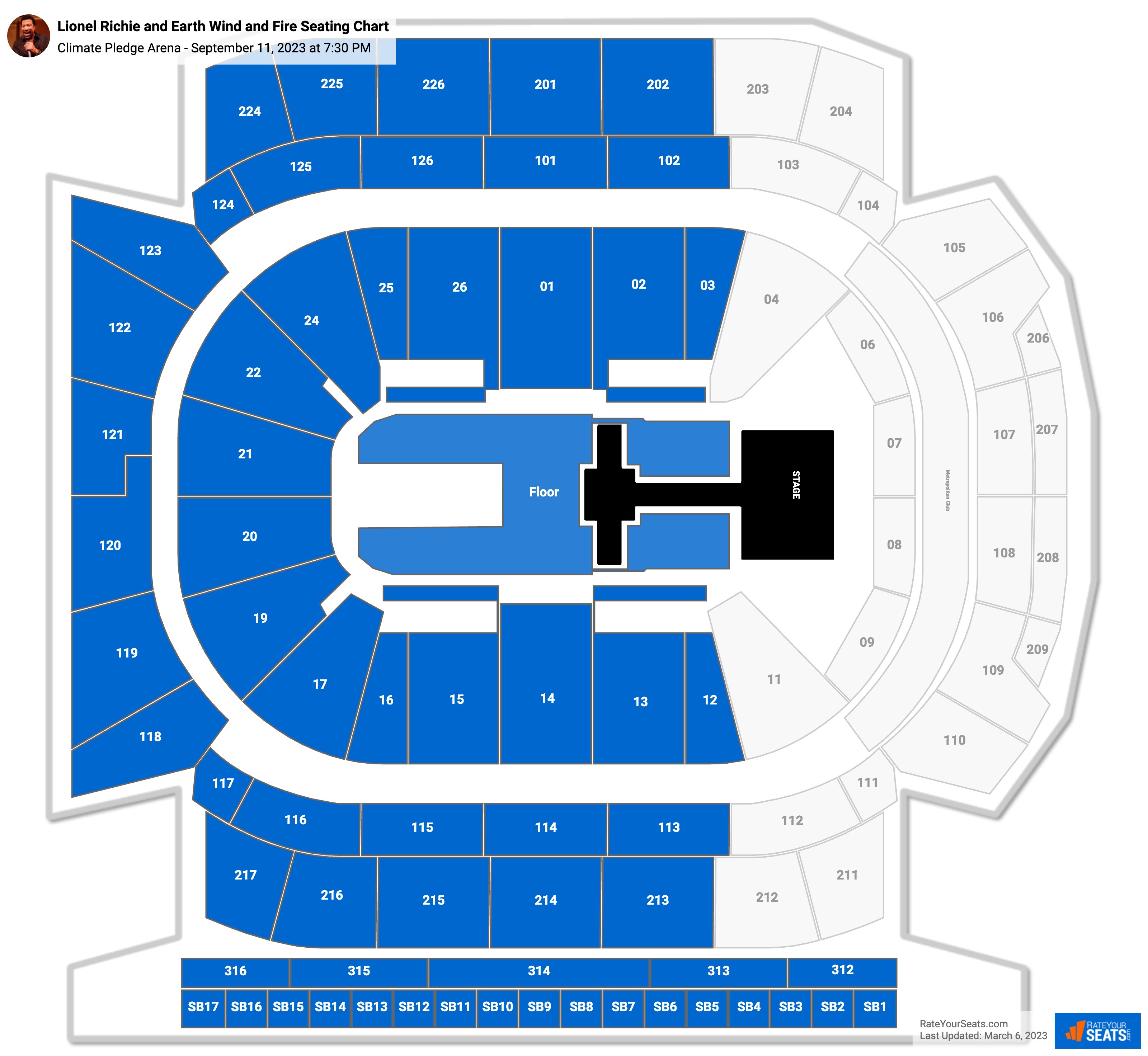 Climate Pledge Arena Concert Seating Chart - RateYourSeats.com