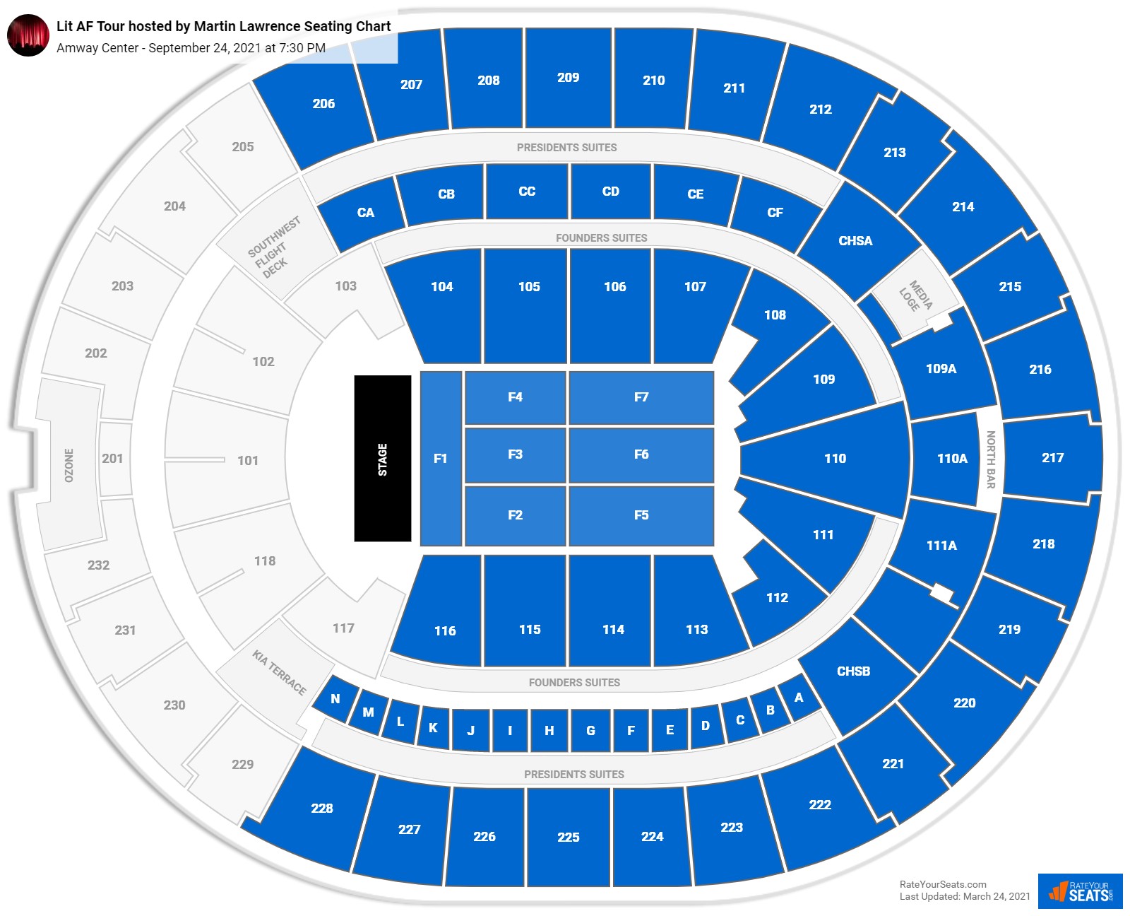 Amway Center Seating Charts For Concerts RateYourSeats