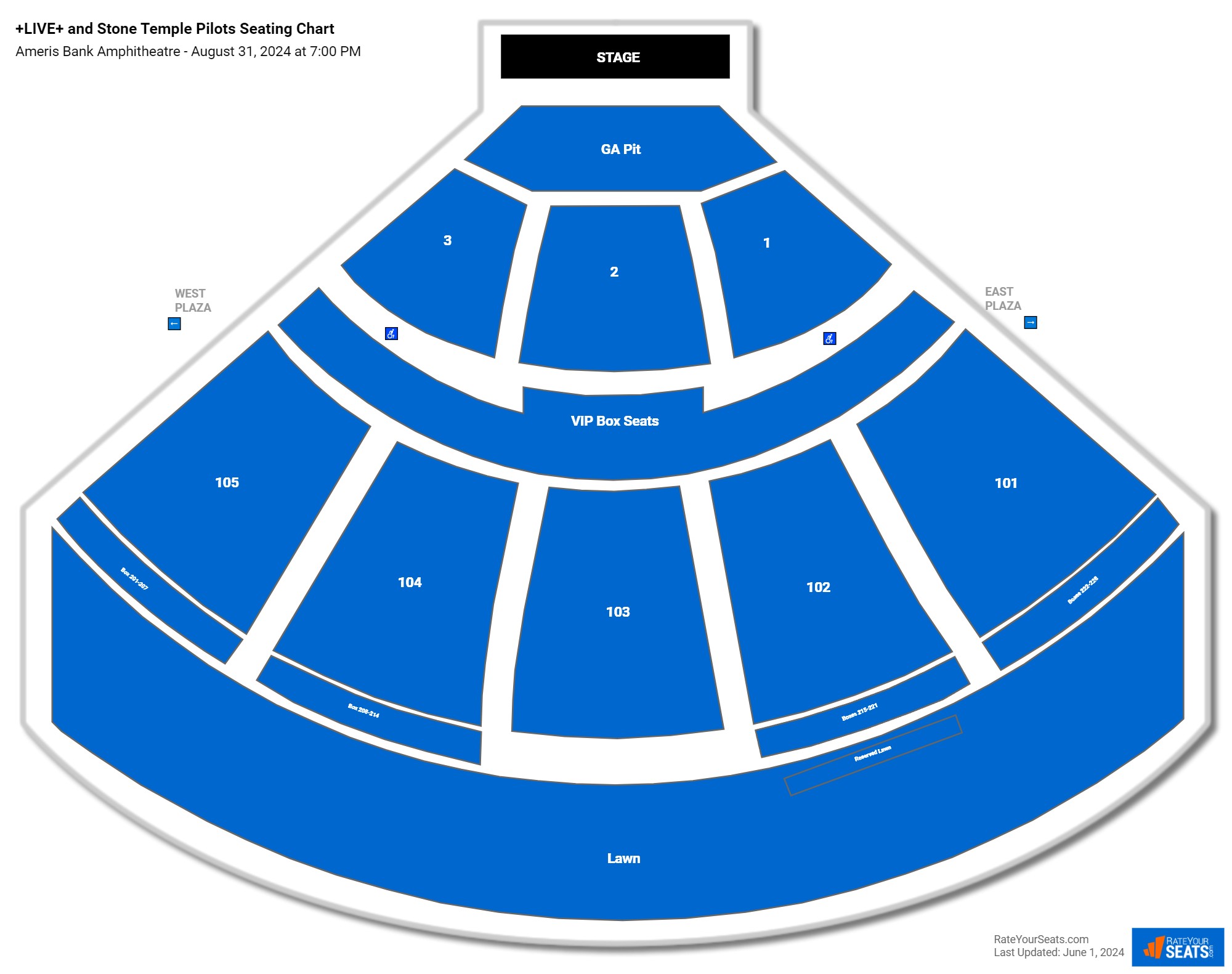 Ameris Bank Amphitheatre Seating Chart - RateYourSeats.com