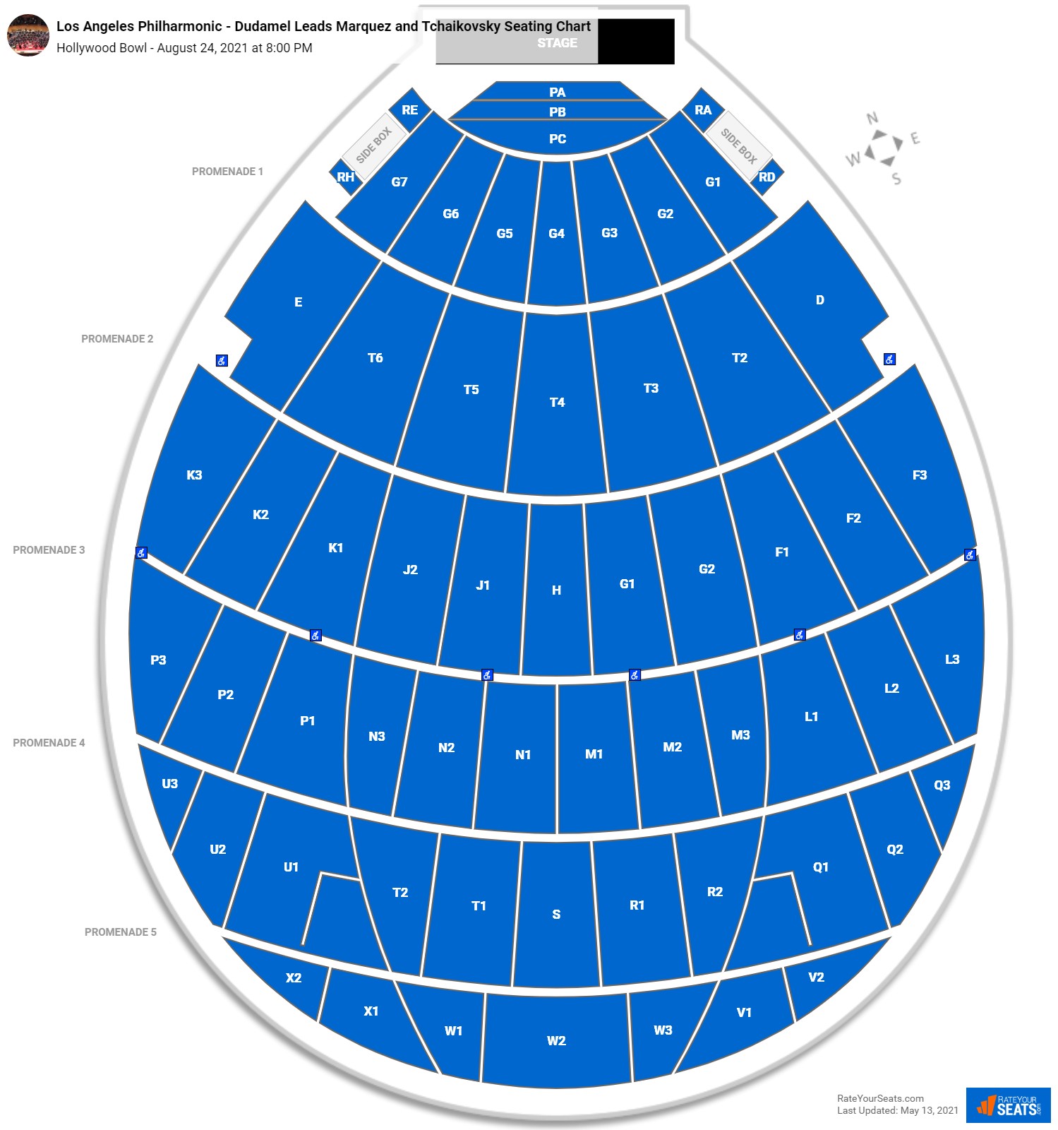 Hollywood Bowl Seating Chart - RateYourSeats.com