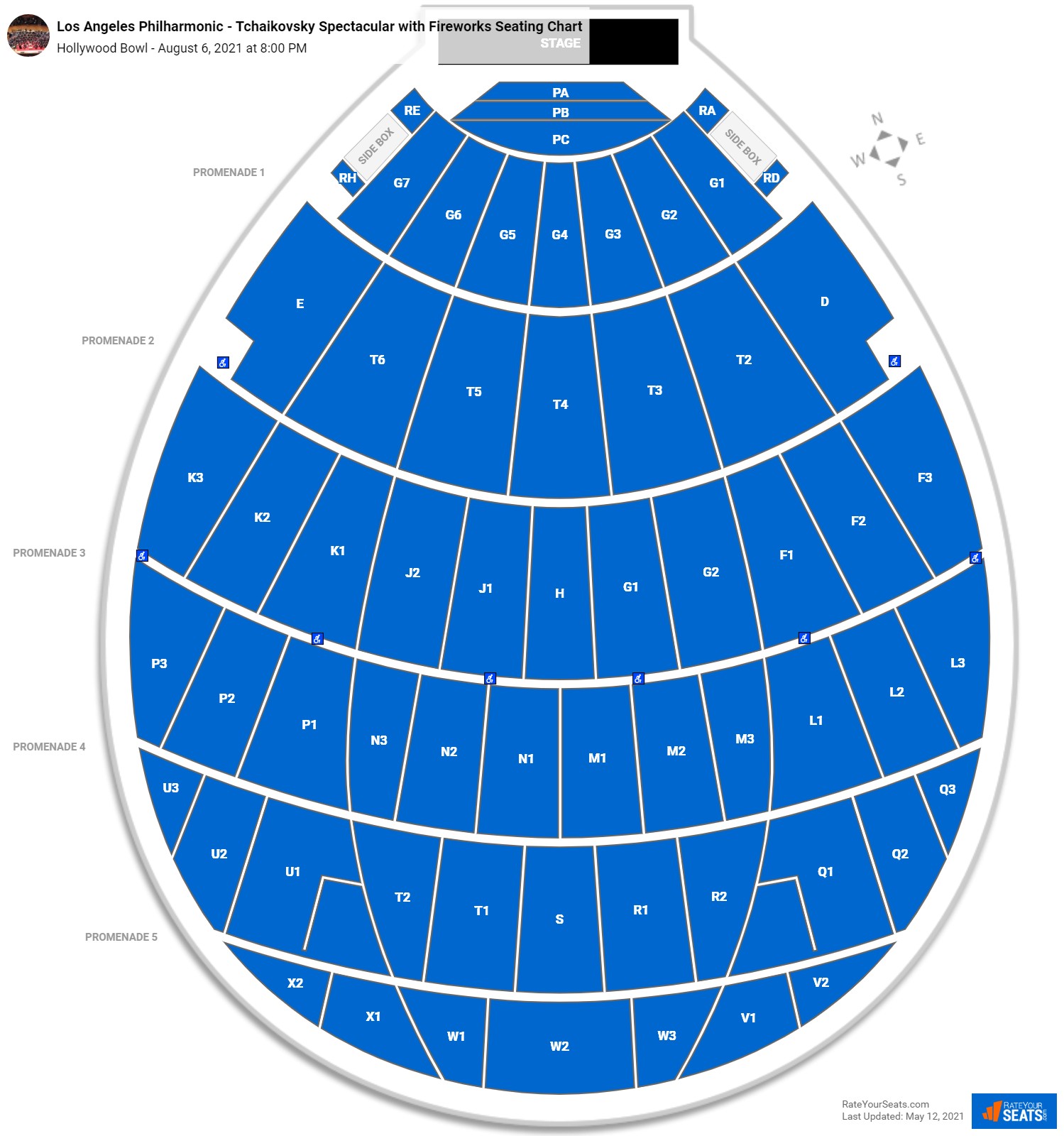 Hollywood Bowl Seating Chart