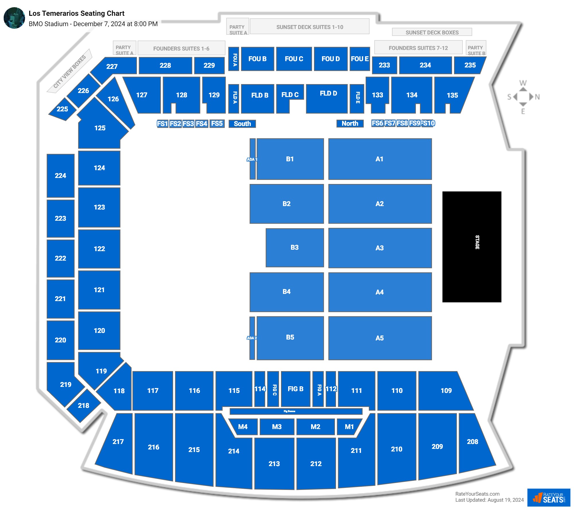 BMO Stadium Concert Seating Chart - RateYourSeats.com