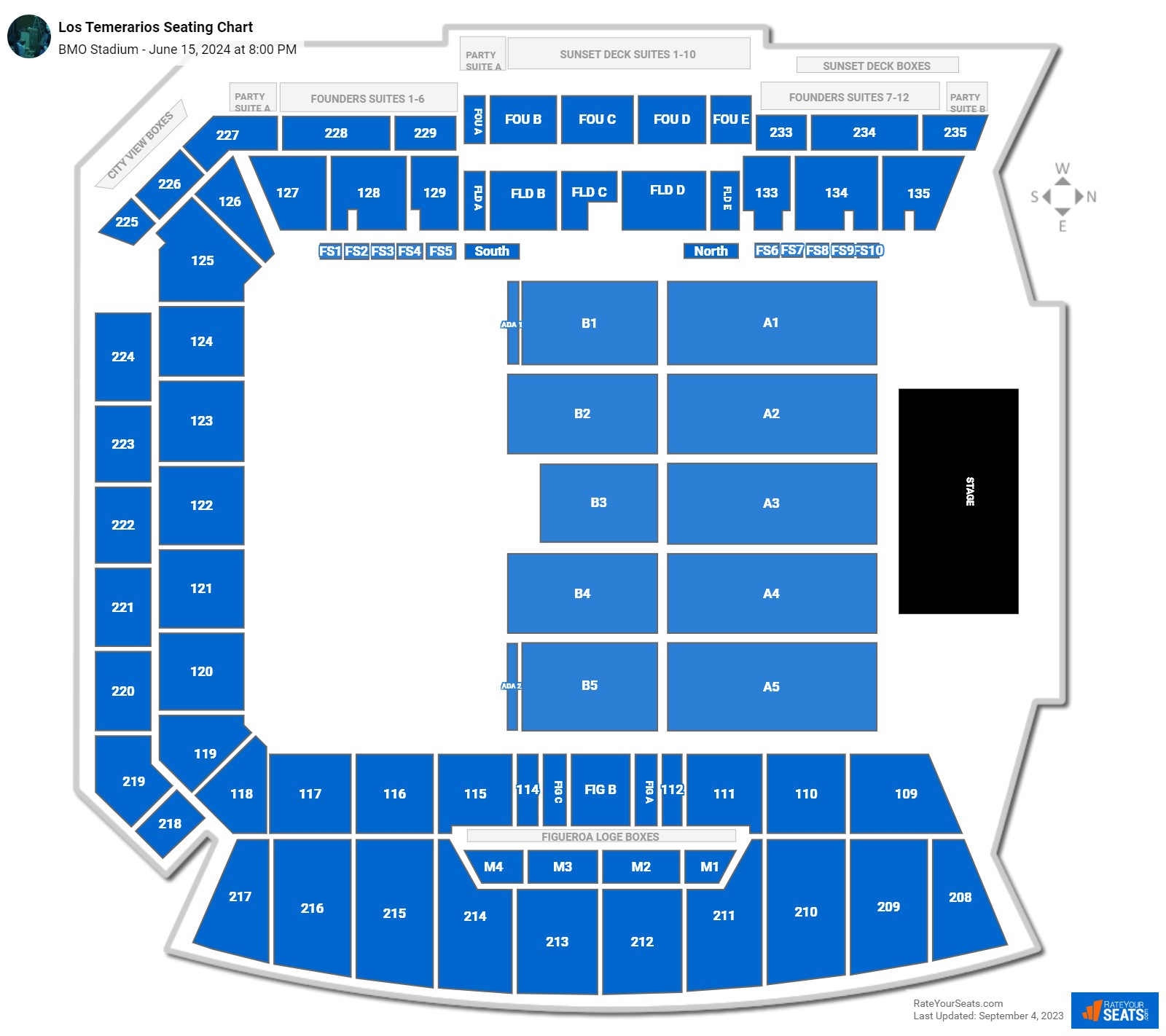 BMO Stadium Concert Seating Chart - RateYourSeats.com