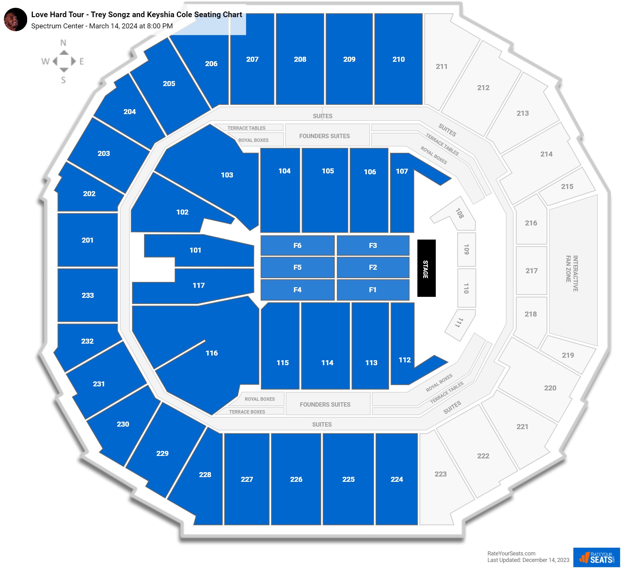 Spectrum Center Concert Seating Chart - RateYourSeats.com