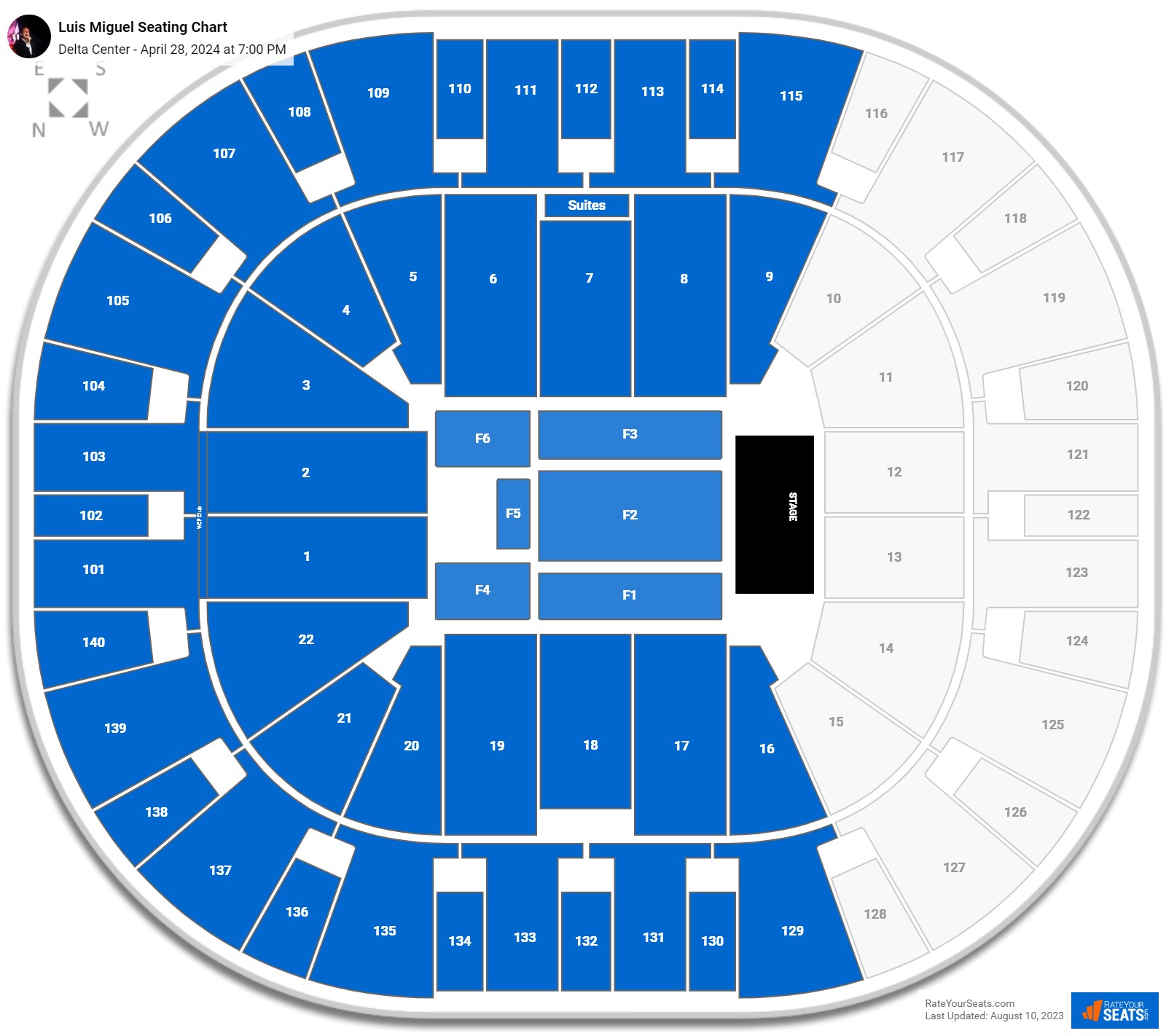 Delta Center Concert Seating Chart