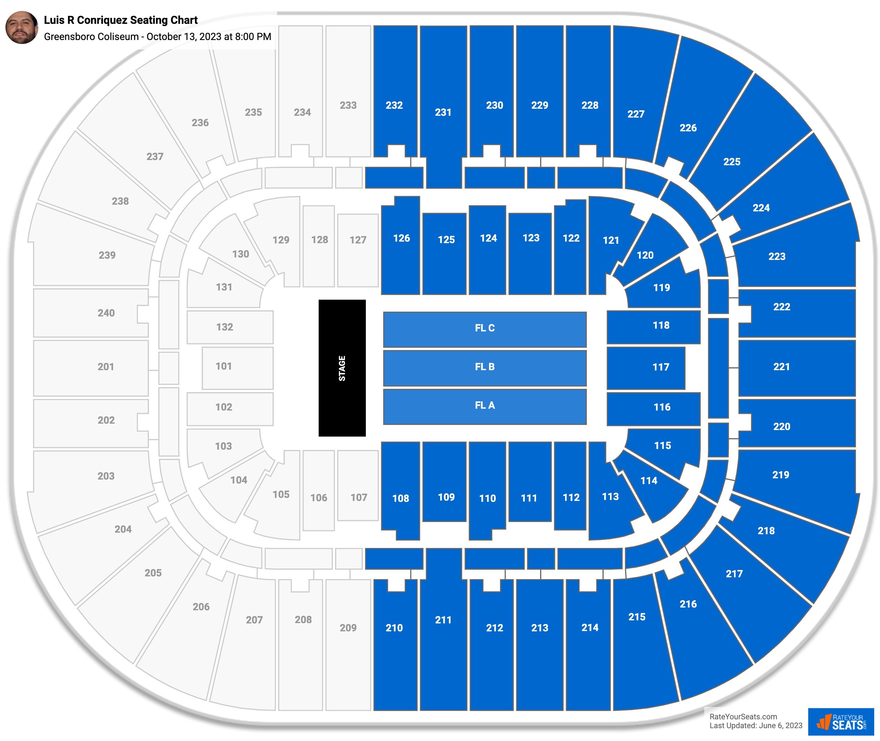 Greensboro Coliseum Concert Seating Chart - RateYourSeats.com