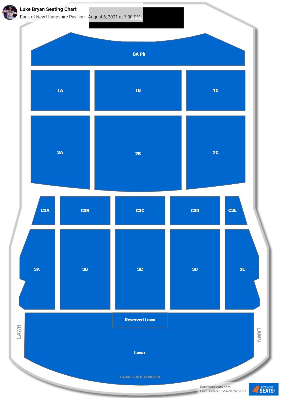 Bank of New Hampshire Pavilion Seating Chart