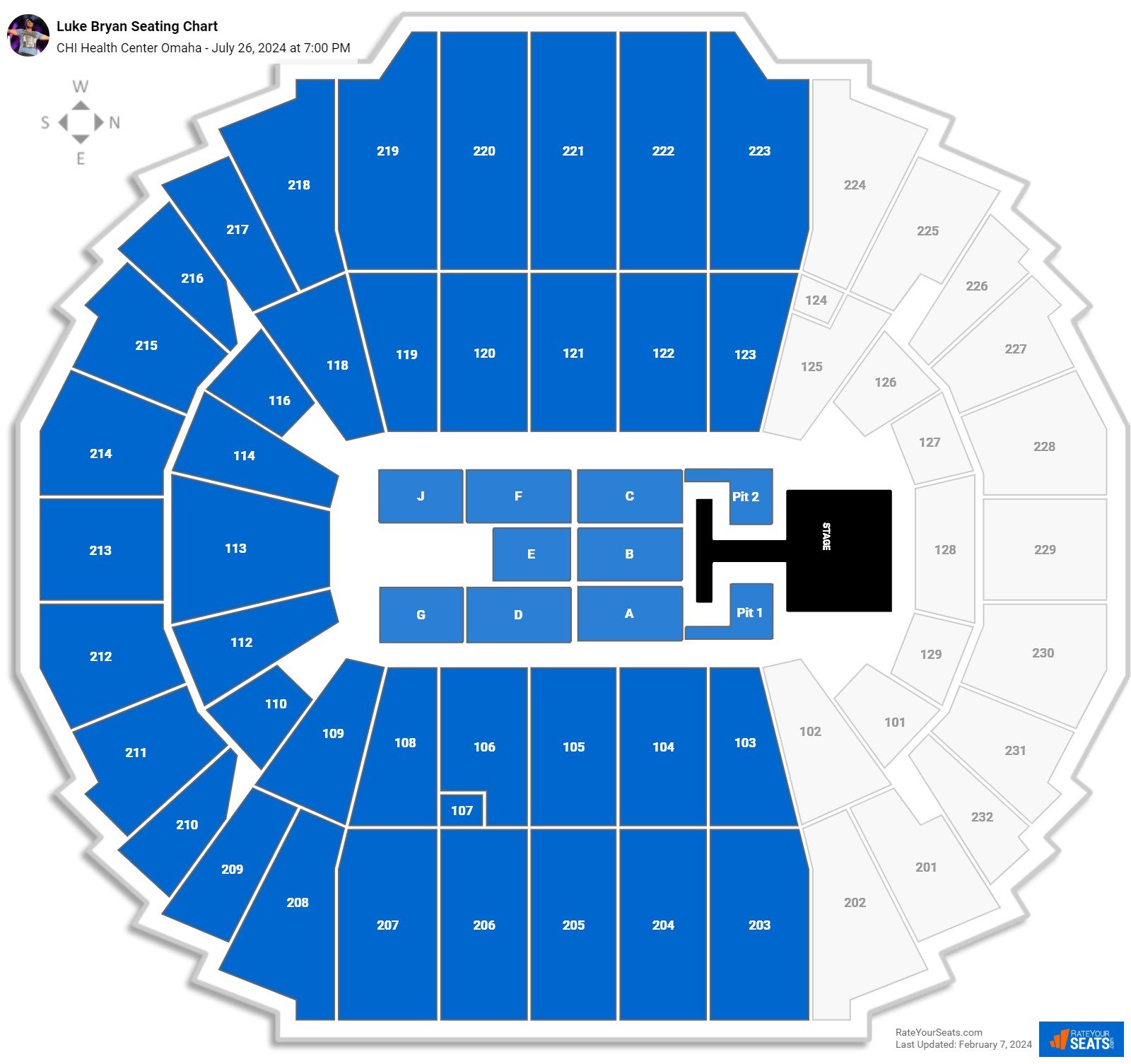 CHI Health Center Omaha Concert Seating Chart - RateYourSeats.com