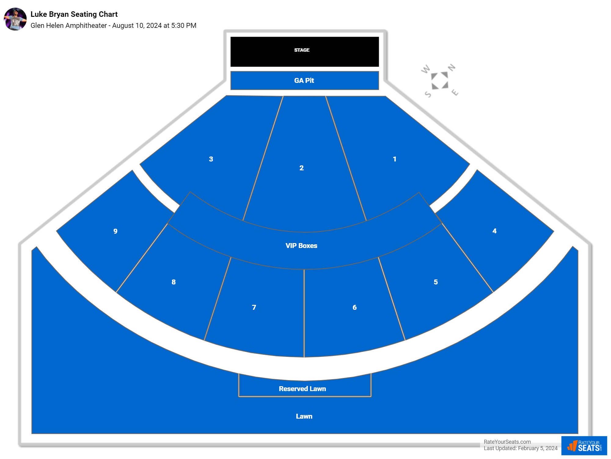 Glen Helen Amphitheater Seating Chart - RateYourSeats.com