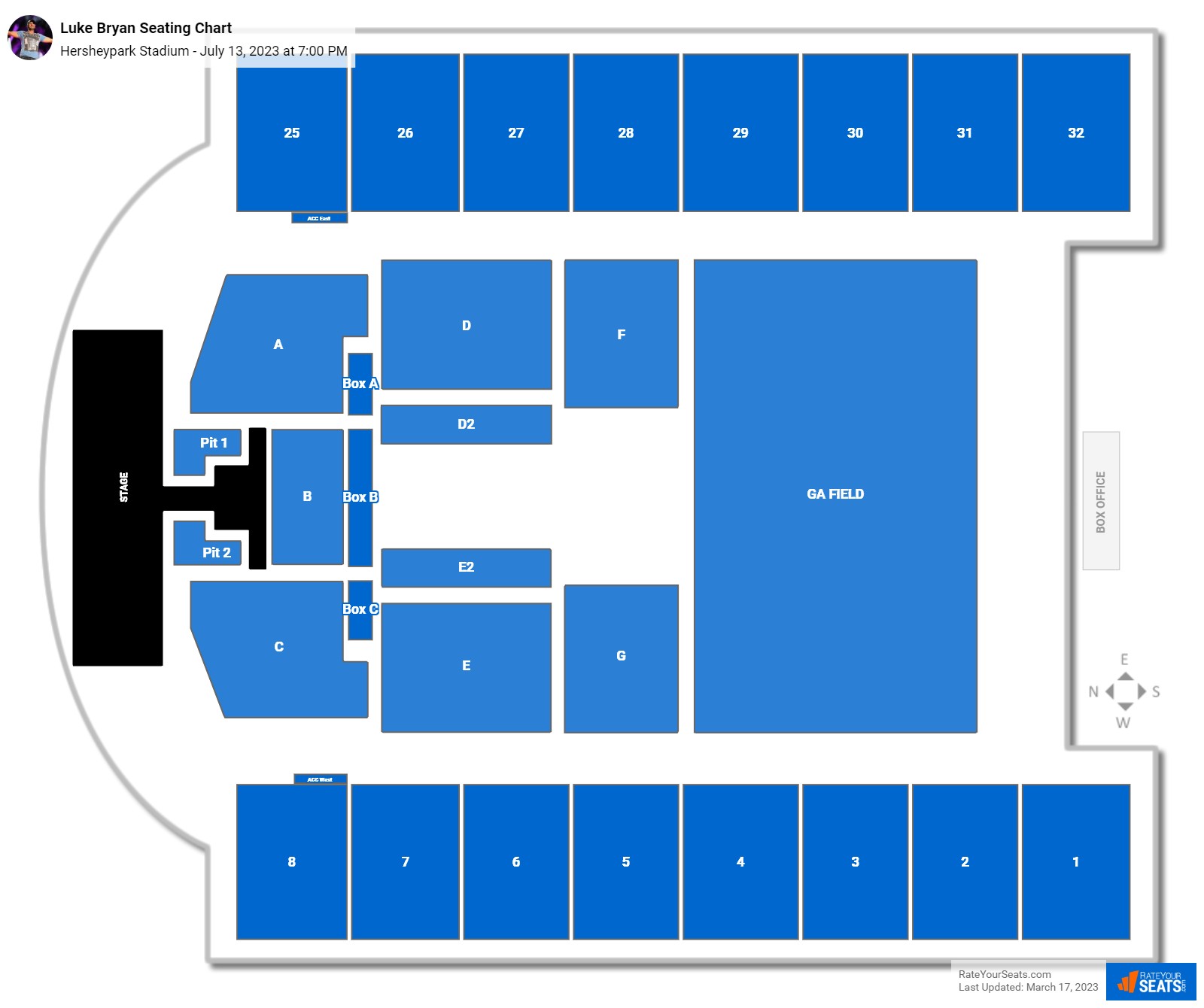 Hersheypark Stadium Seating Chart - RateYourSeats.com