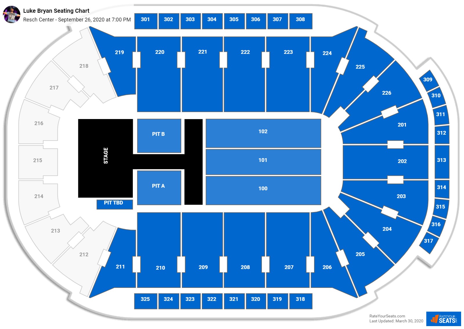 Resch Center Seating Chart - RateYourSeats.com