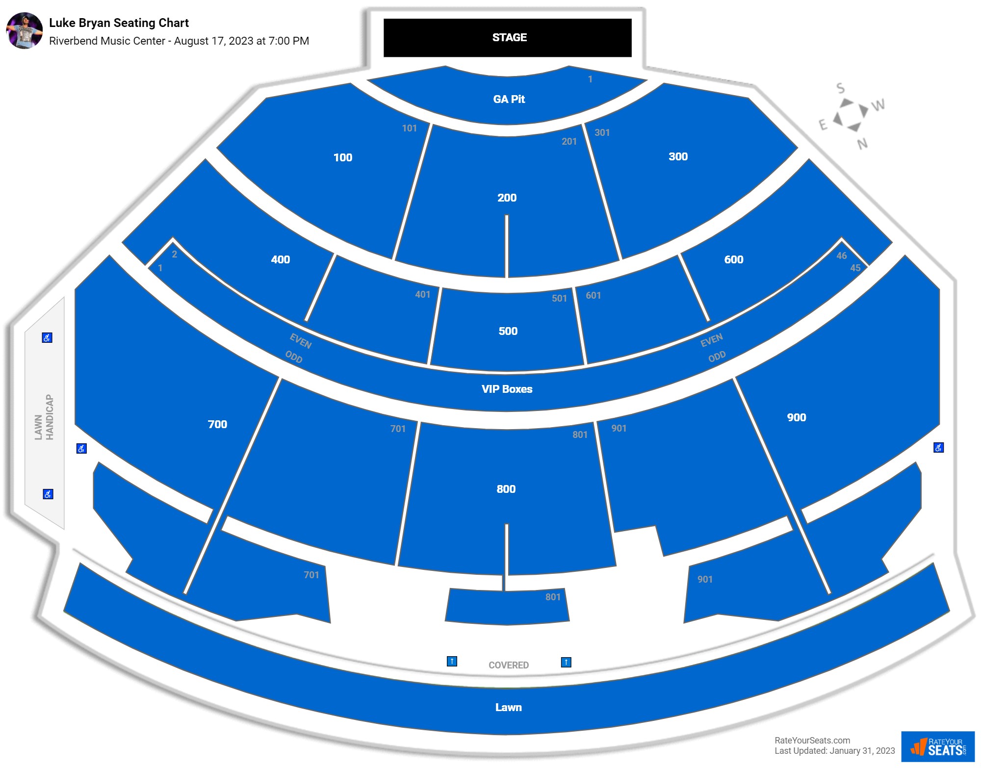 Riverbend Music Center Seating Chart