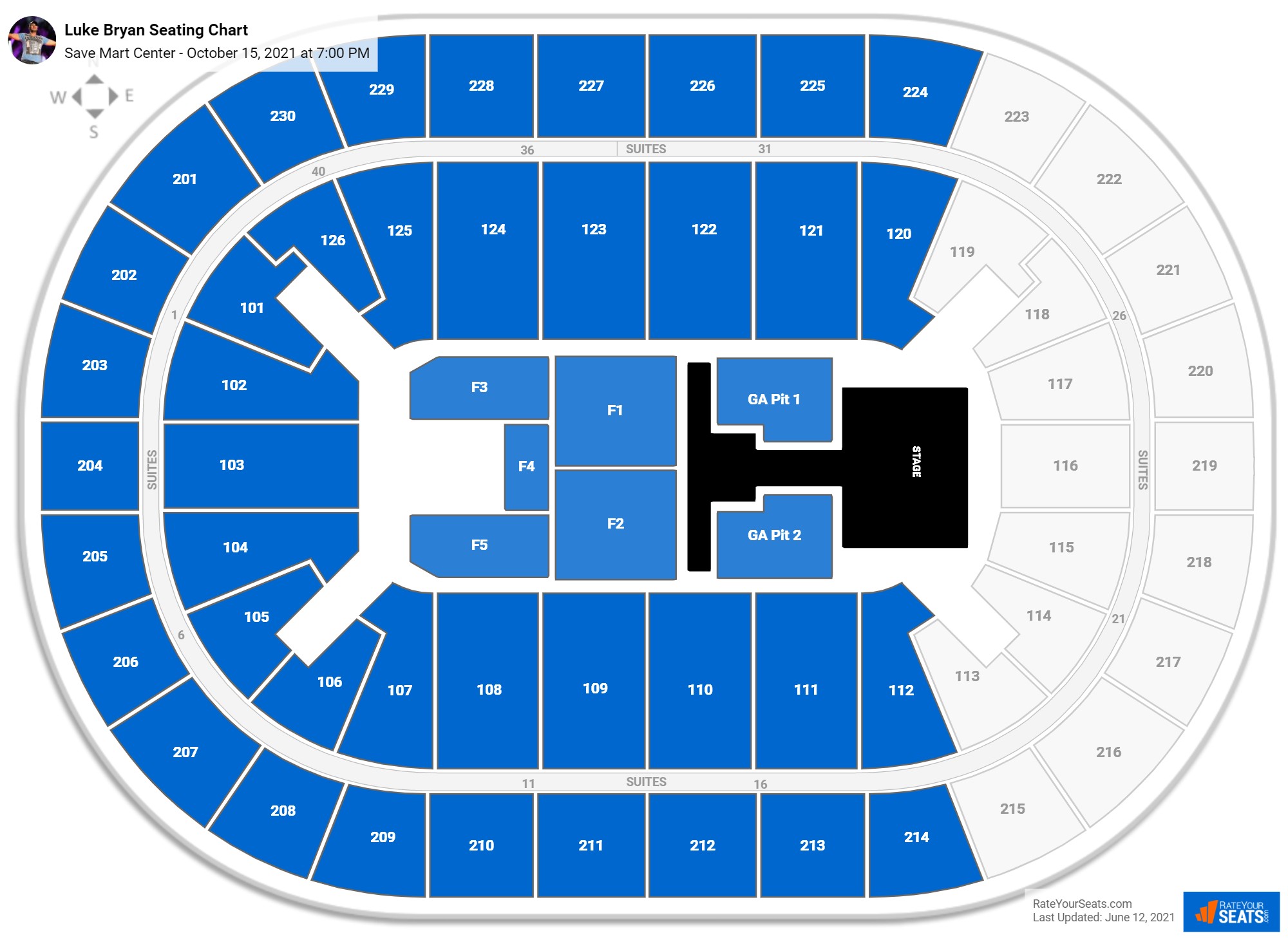 Save Mart Center Seating Chart - RateYourSeats.com