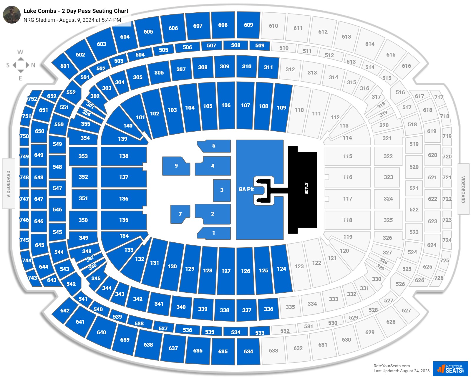 NRG Stadium Concert Seating Chart