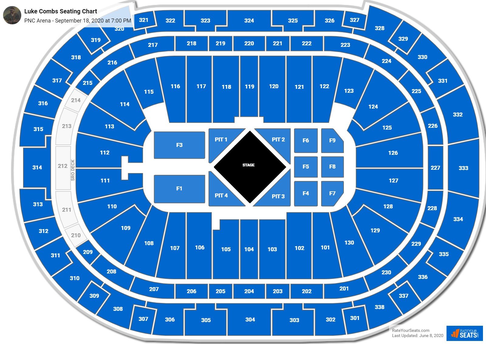 PNC Arena Seating Charts for Concerts