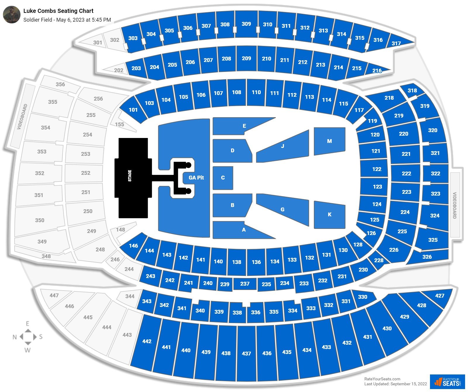 Soldier Field Concert Seating Chart