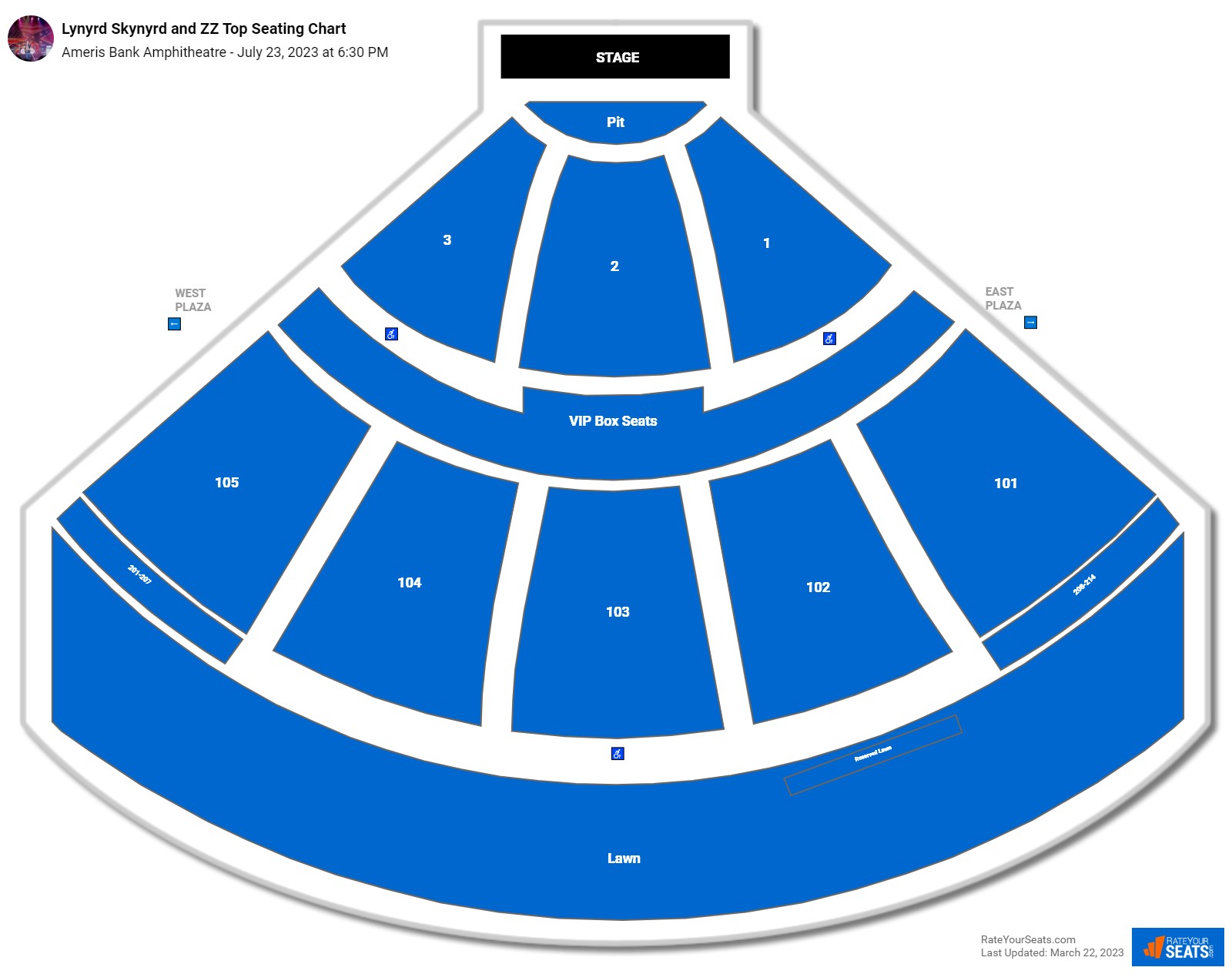 Ameris Bank Amphitheatre Seating Chart - Rateyourseats.com