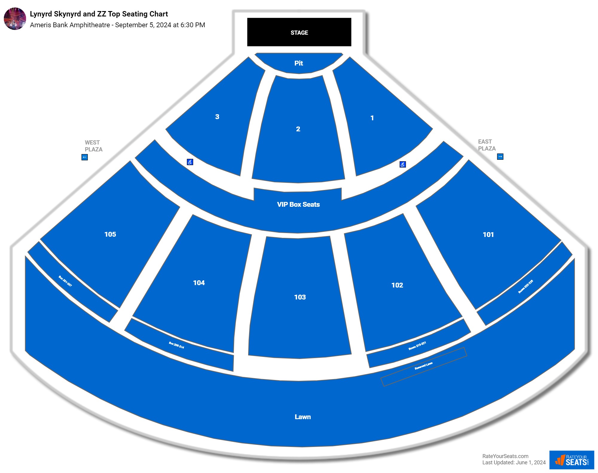 Ameris Bank Amphitheatre Seating Chart - RateYourSeats.com