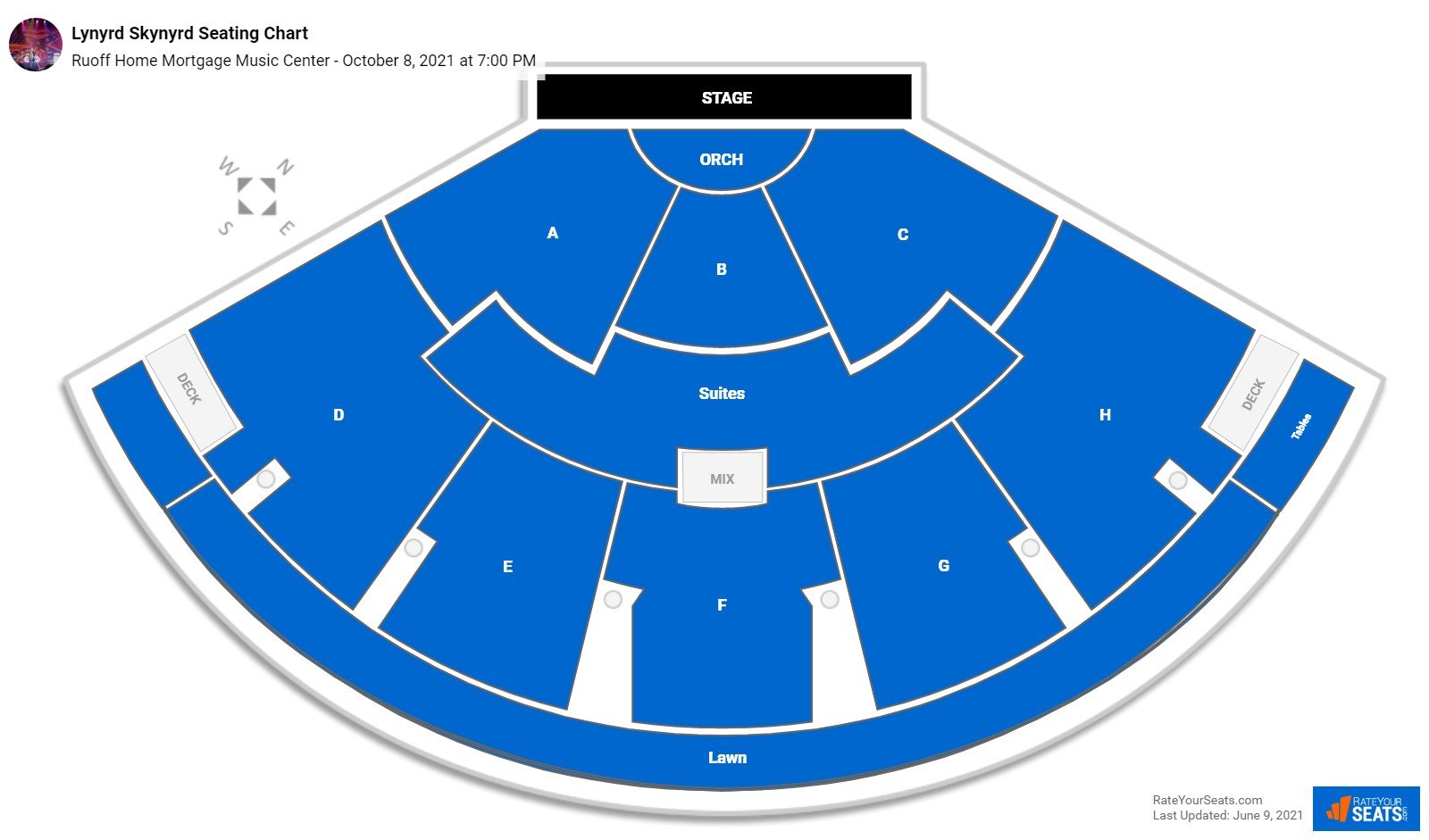 Ruoff Home Mortgage Music Center Seating Chart - RateYourSeats.com