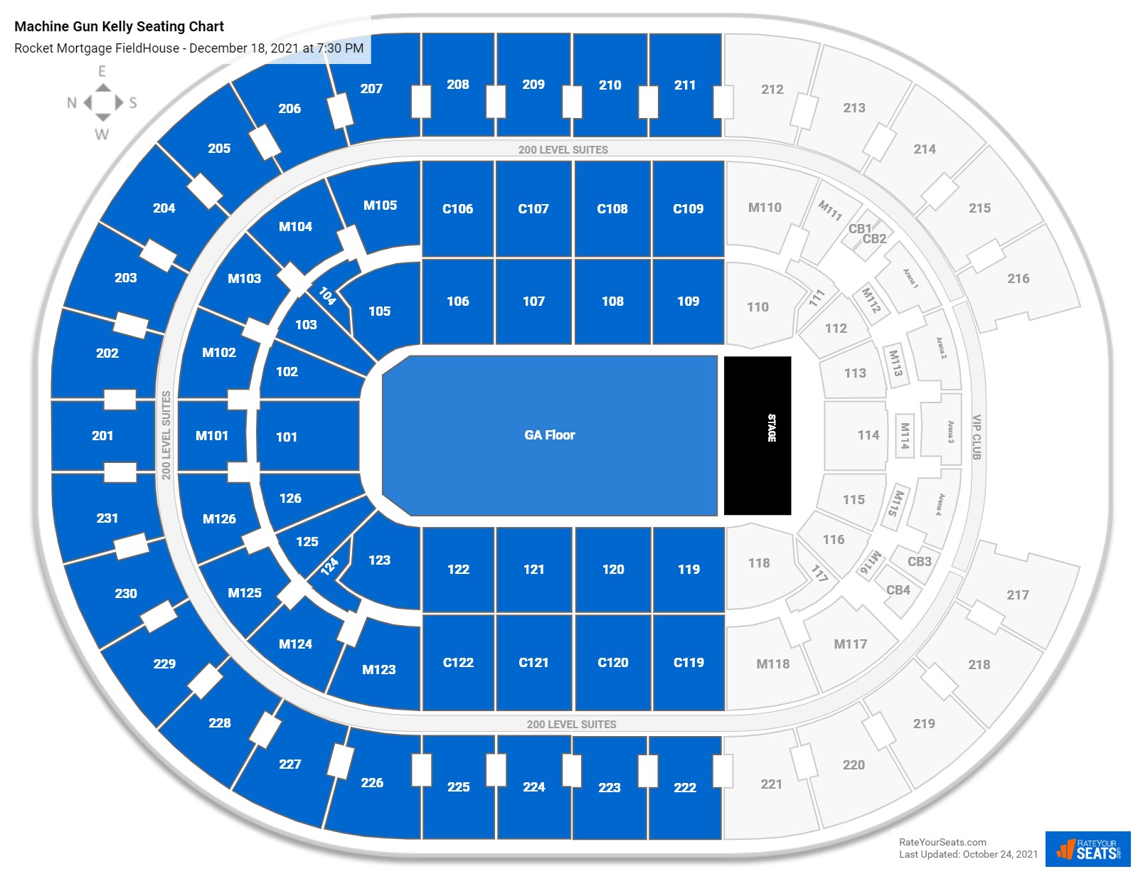 Machine Gun Kelly seating chart Rocket Mortgage FieldHouse