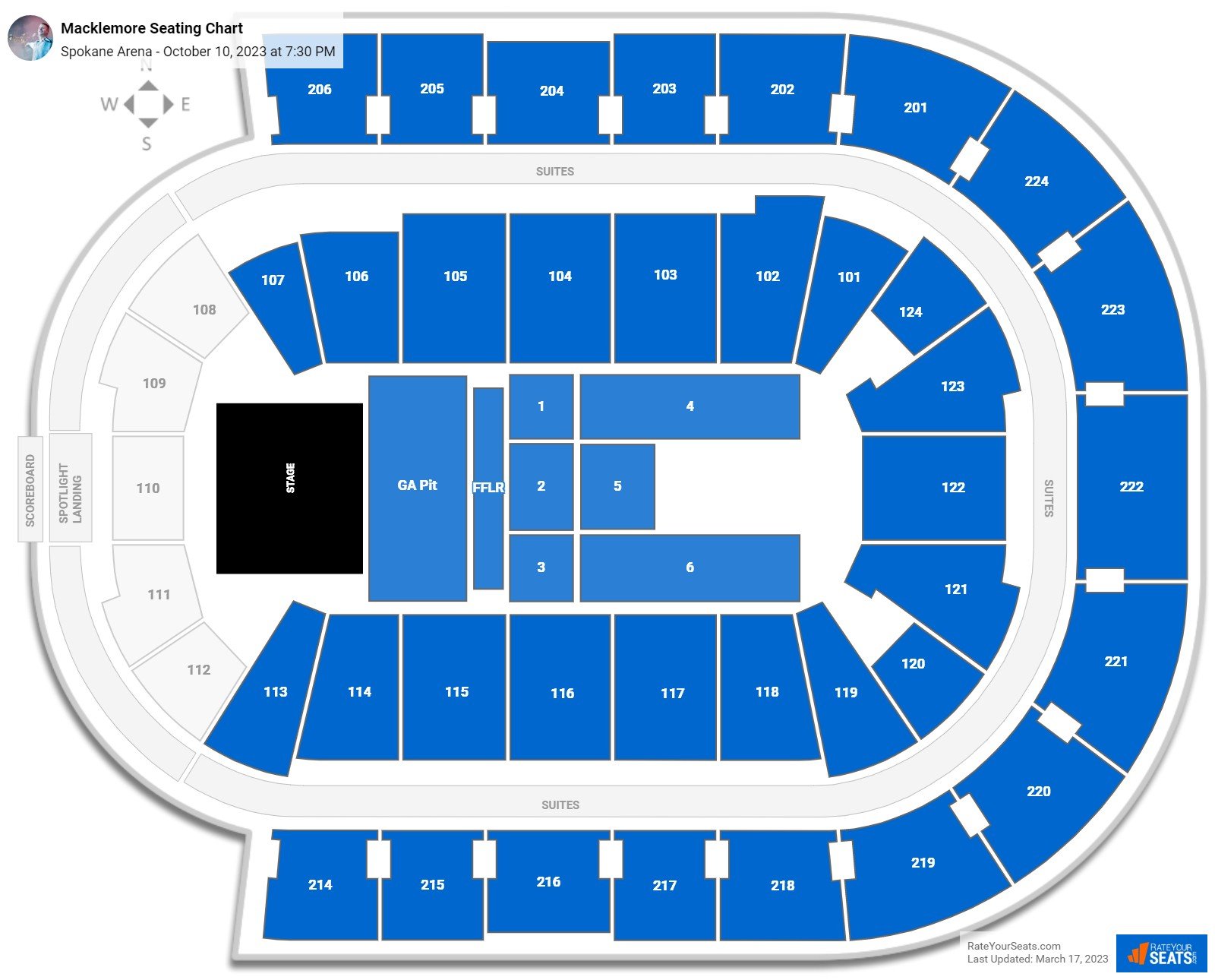 Spokane Arena Concert Seating Chart