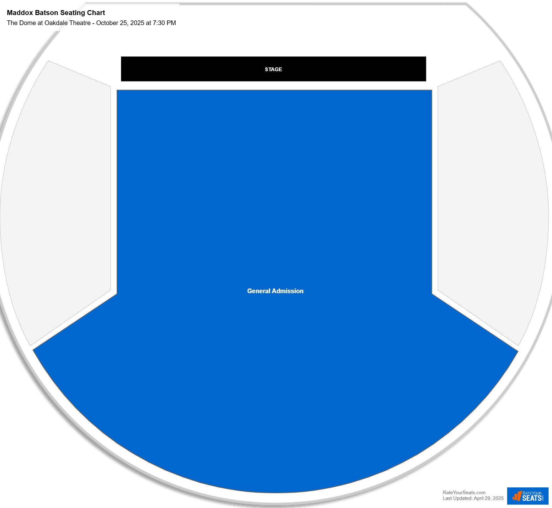 Maddox Batson seating chart The Dome at Oakdale Theatre