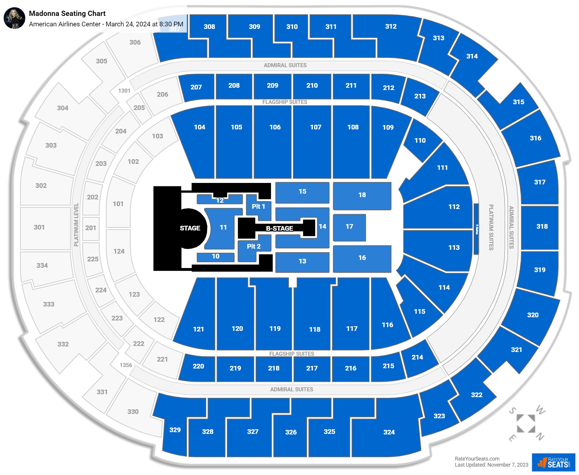 American Airlines Center Concert Seating Chart - RateYourSeats.com