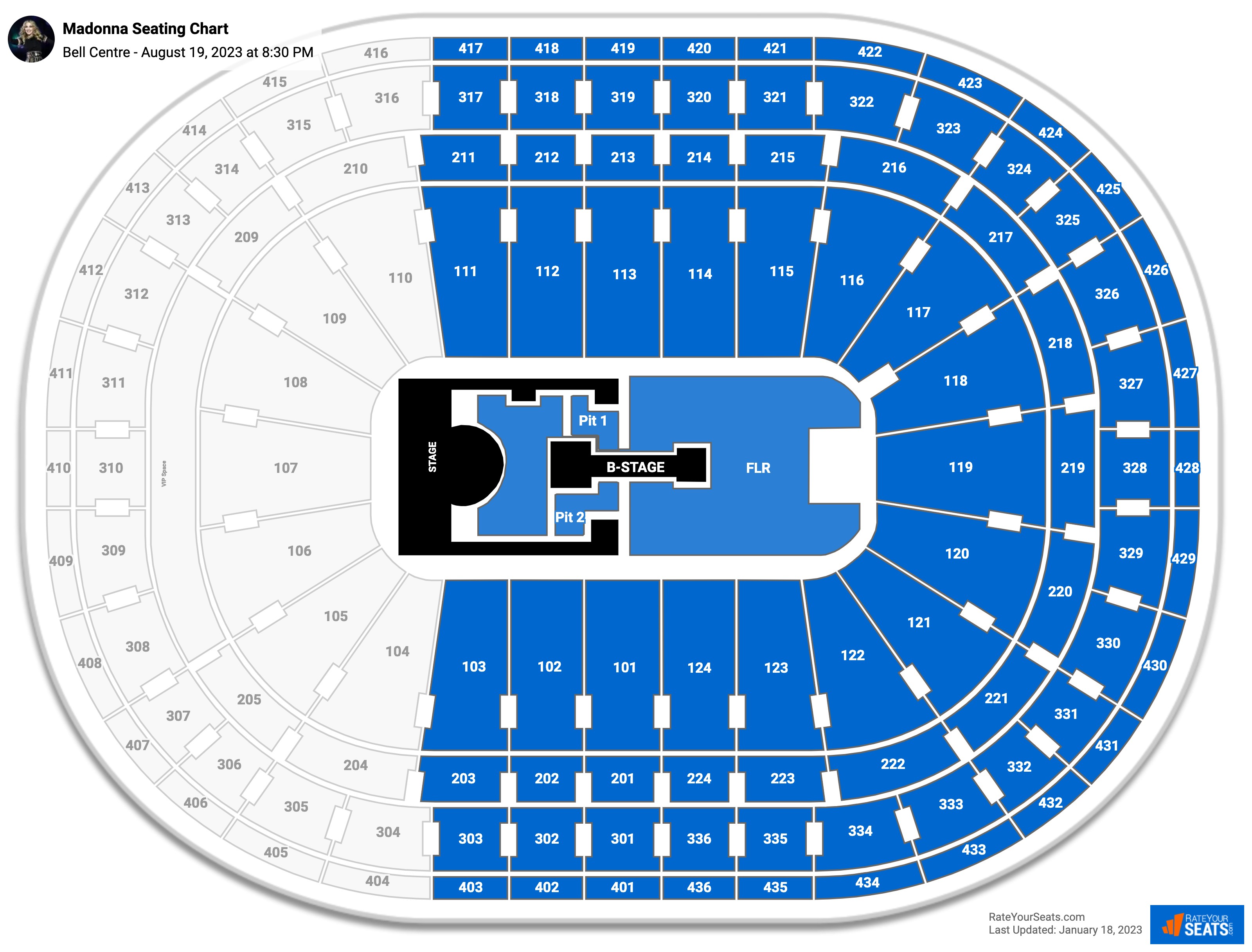 Bell Centre Concert Seating Chart - RateYourSeats.com