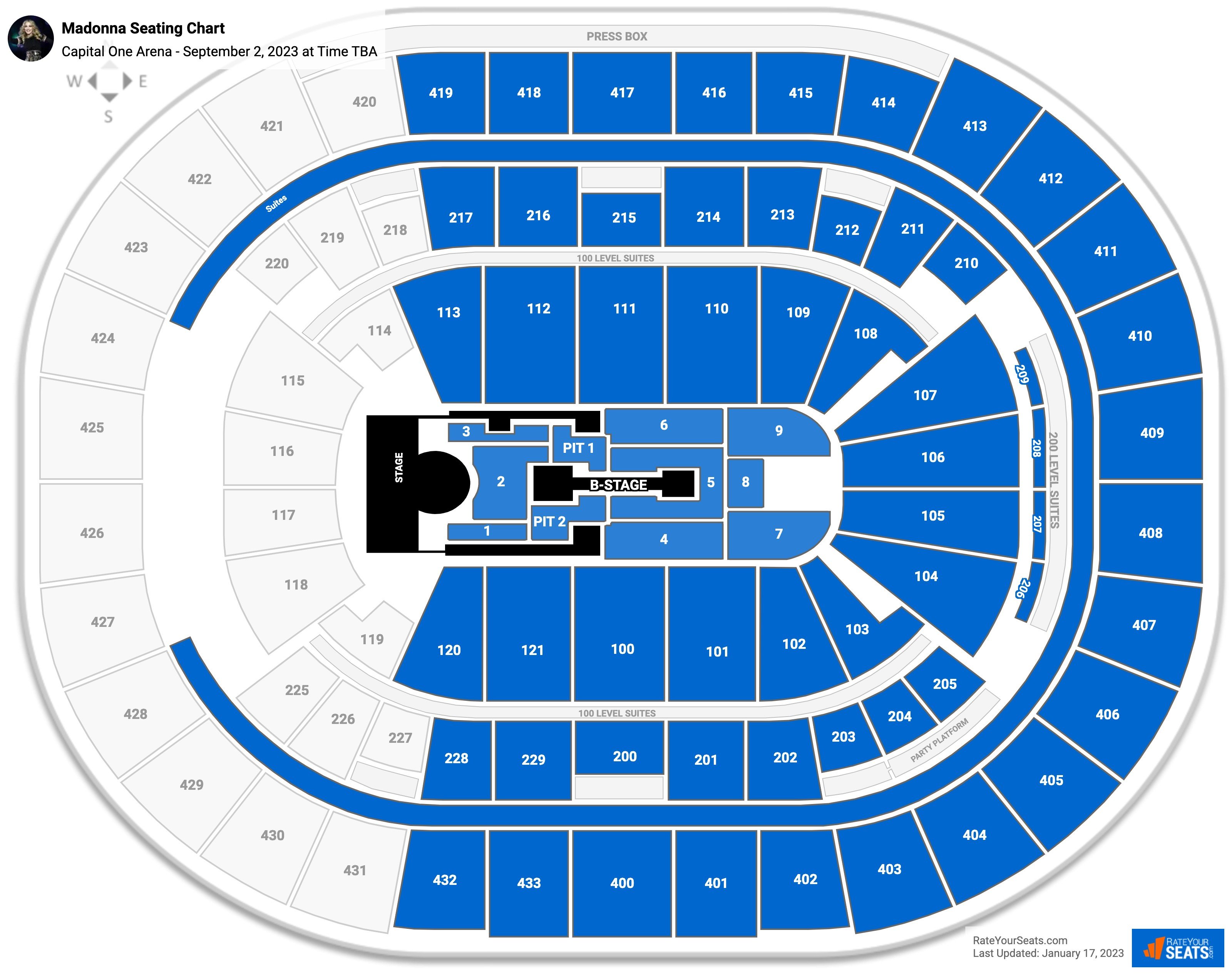 Capital One Arena Concert Seating Chart - RateYourSeats.com