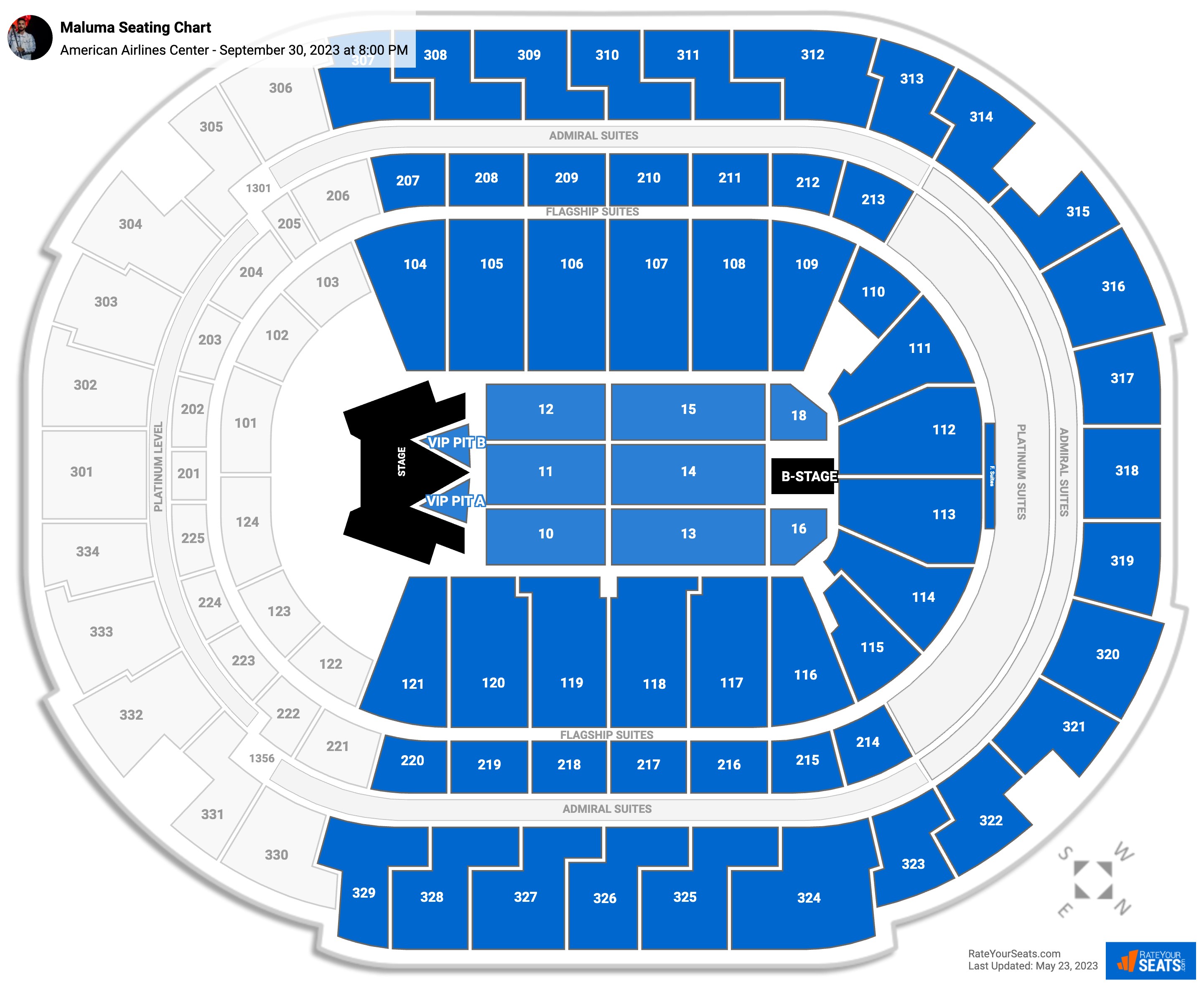 American Airlines Center Concert Seating Chart - RateYourSeats.com