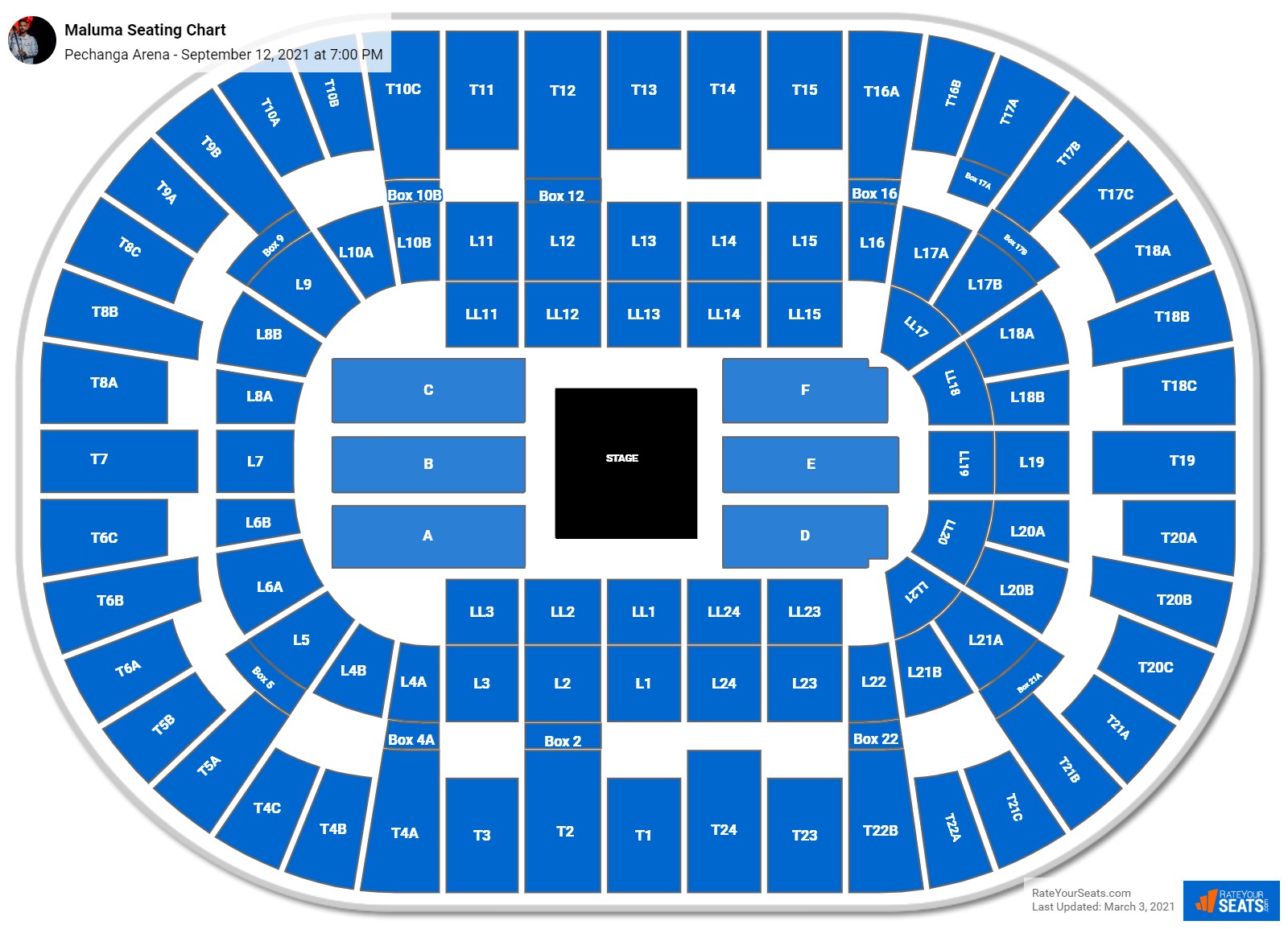 Pechanga Arena Seating Chart - Rateyourseats.com