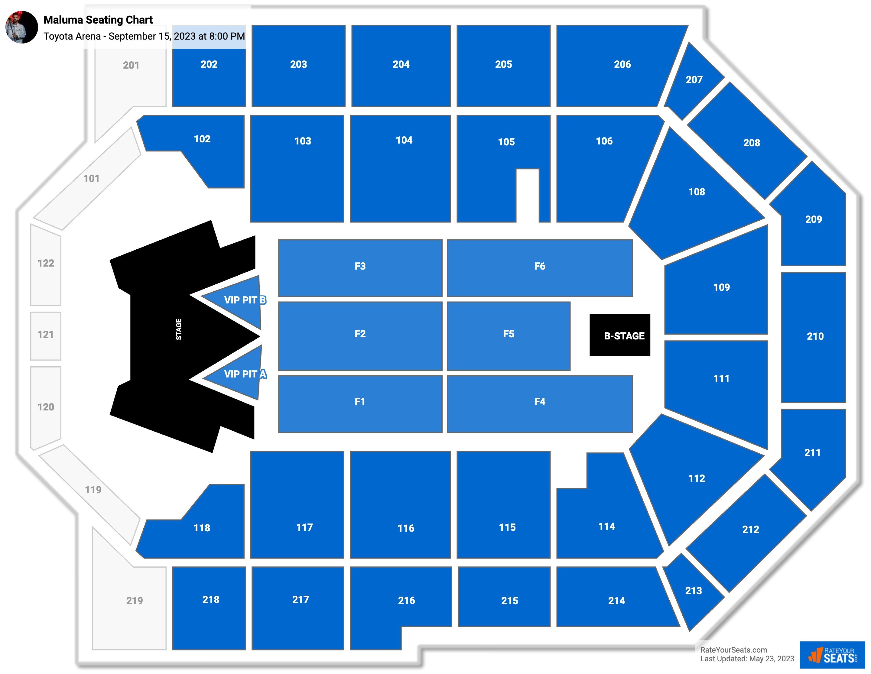 Toyota Arena Seating Chart - RateYourSeats.com