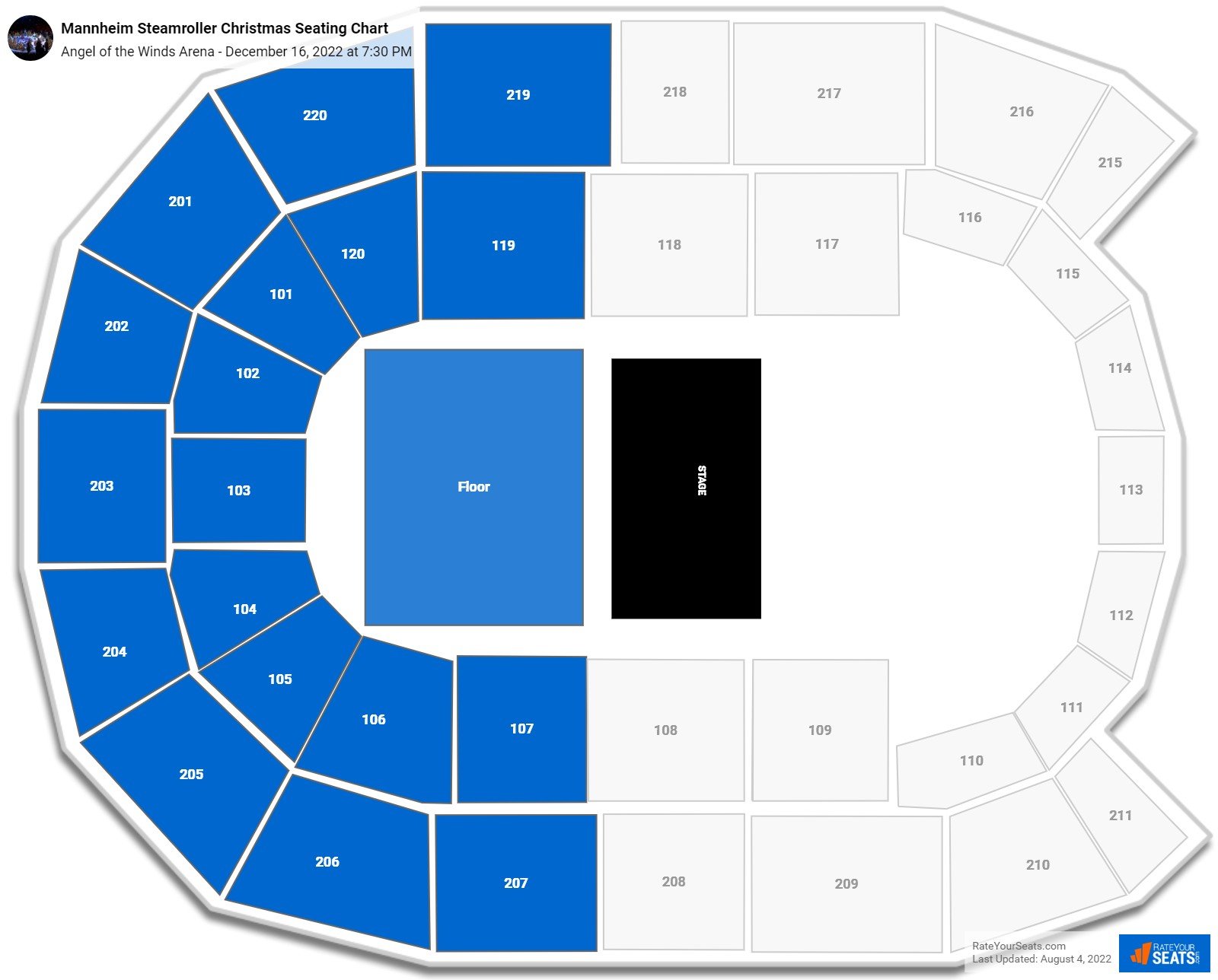 Angel of the Winds Arena Seating Chart - RateYourSeats.com