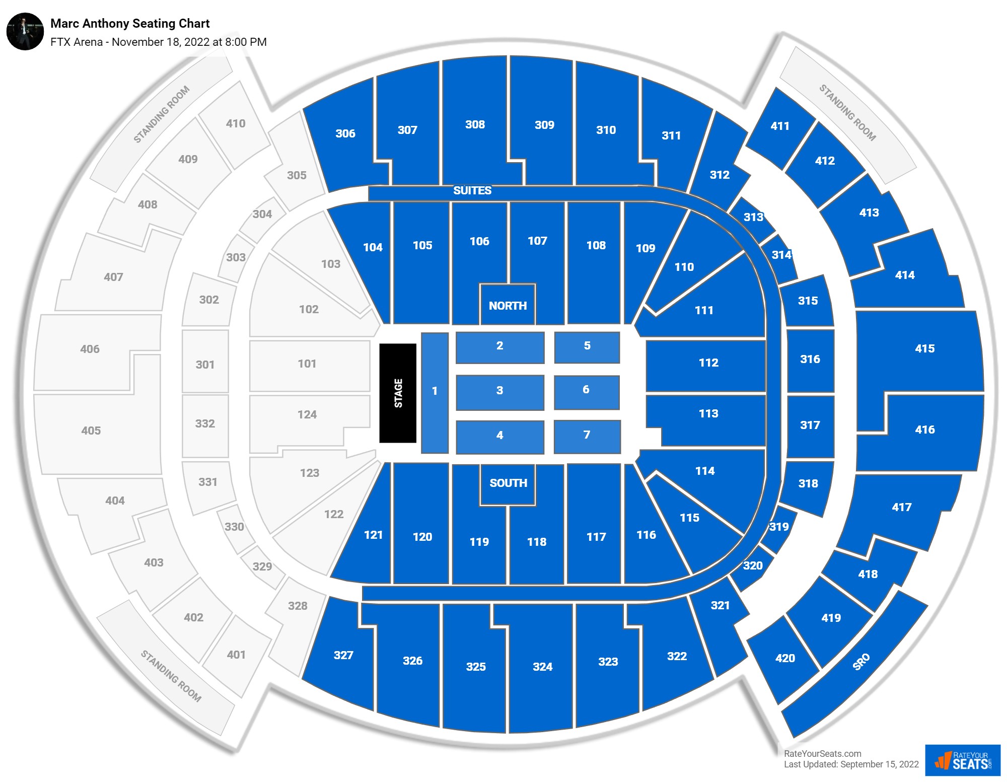FTX Arena Concert Seating Chart