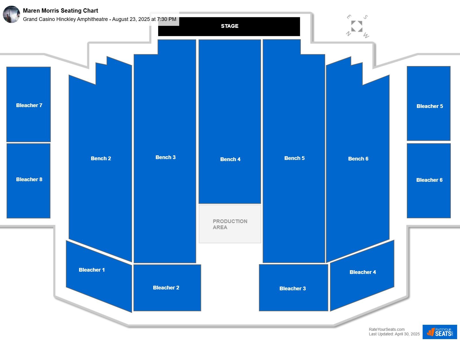 Maren Morris seating chart Grand Casino Hinckley Amphitheatre
