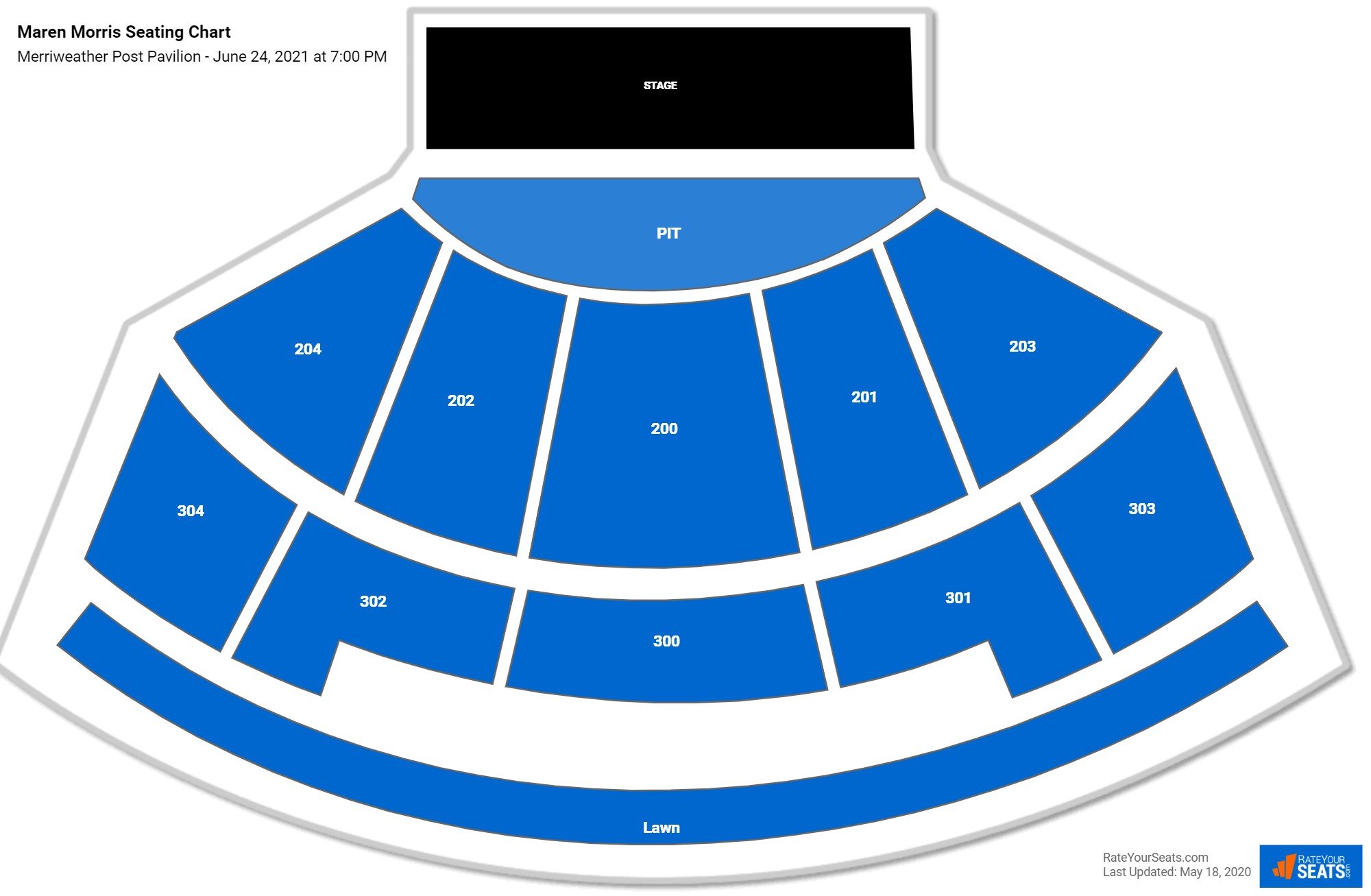 Merriweather Post Pavilion Seating Chart