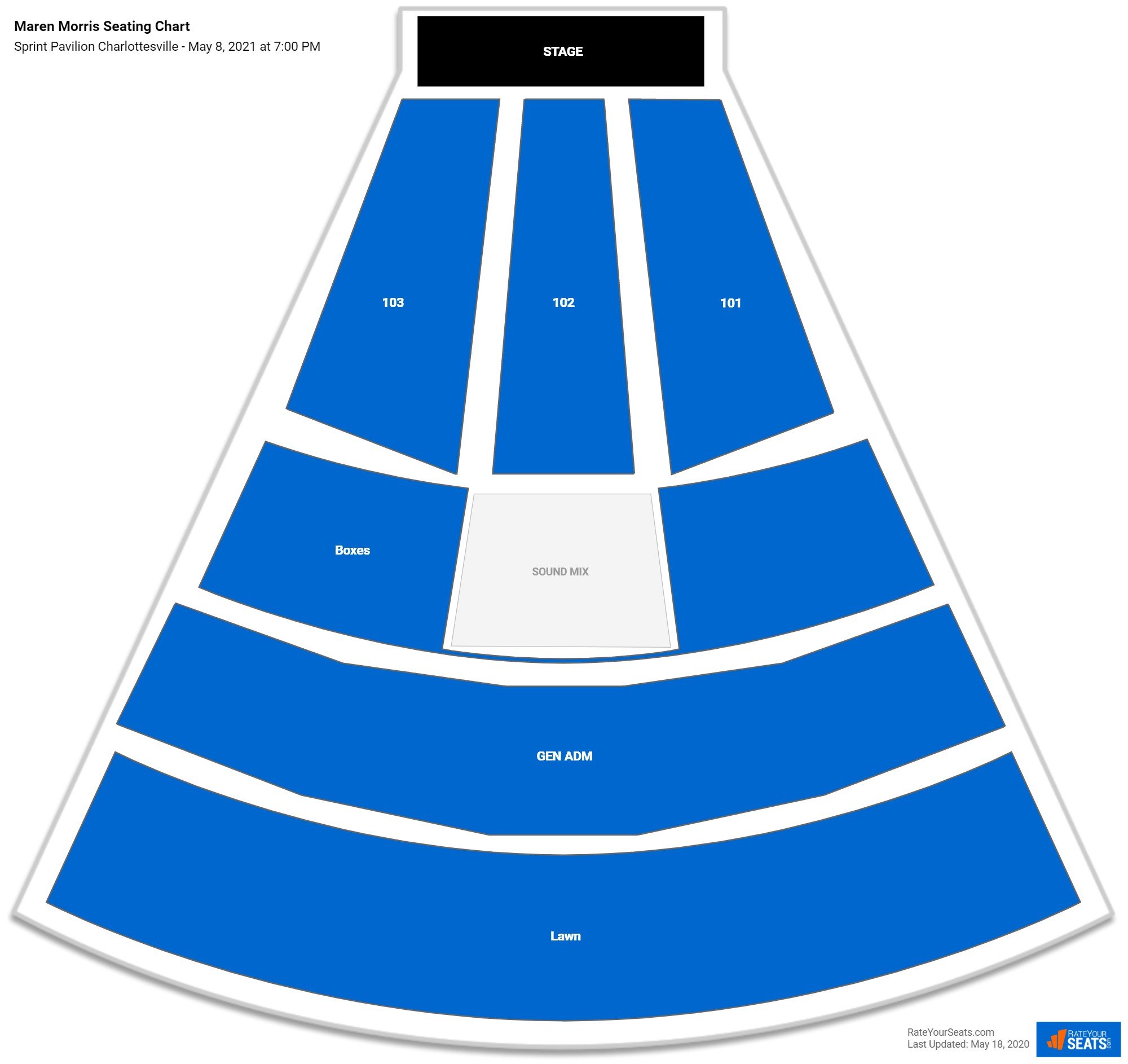 Sprint Pavilion Charlottesville Seating Chart - RateYourSeats.com