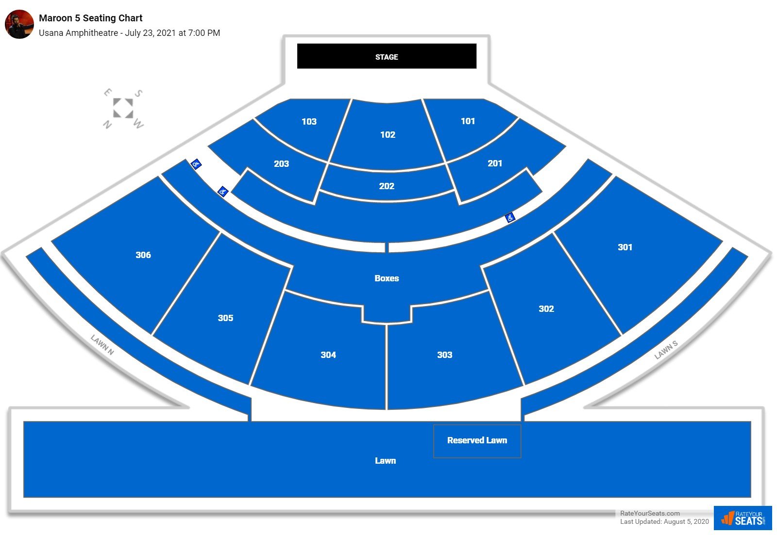 Usana Amphitheatre Seating Chart - RateYourSeats.com