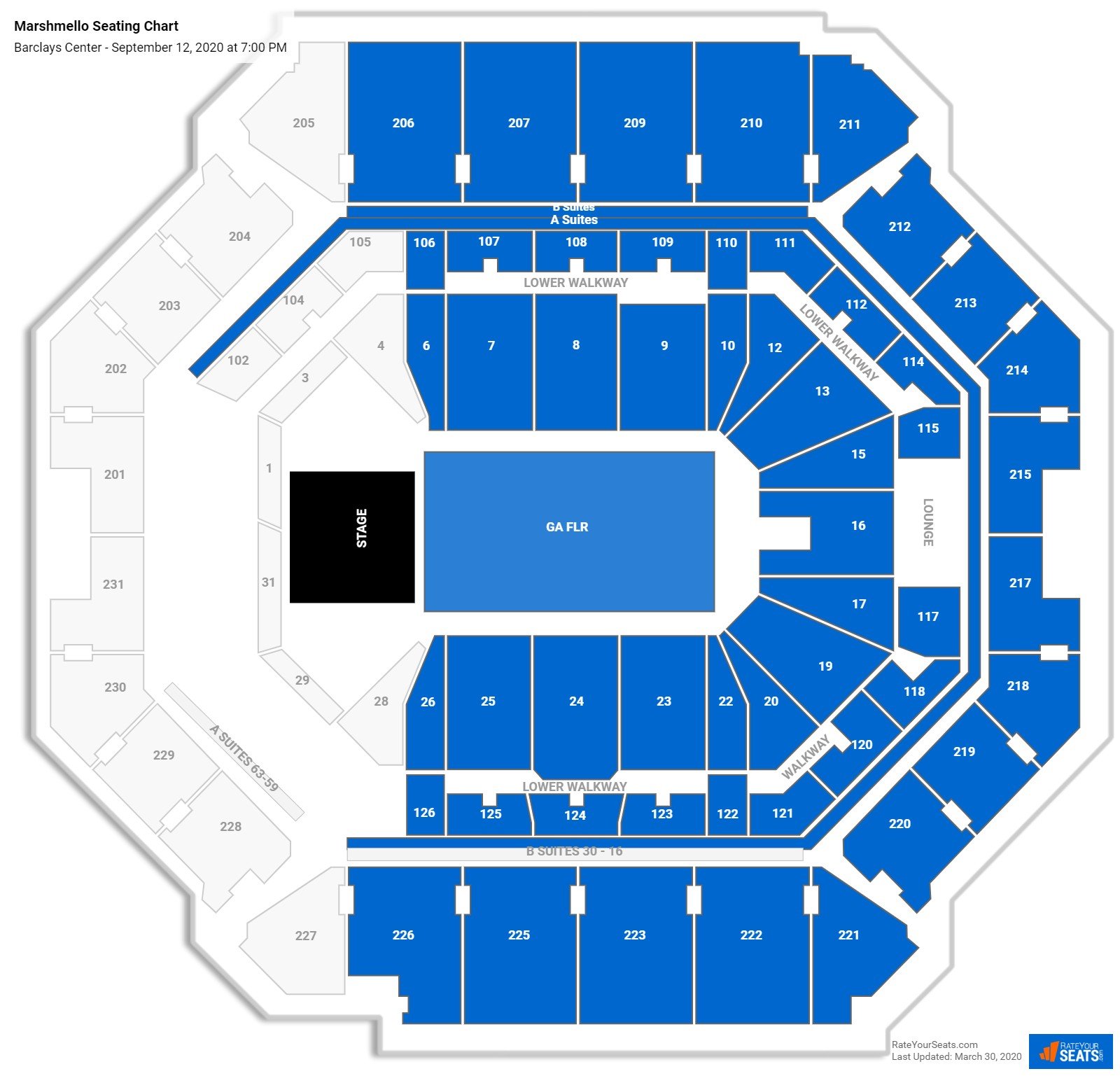 Barclays Center Seating Charts for Concerts