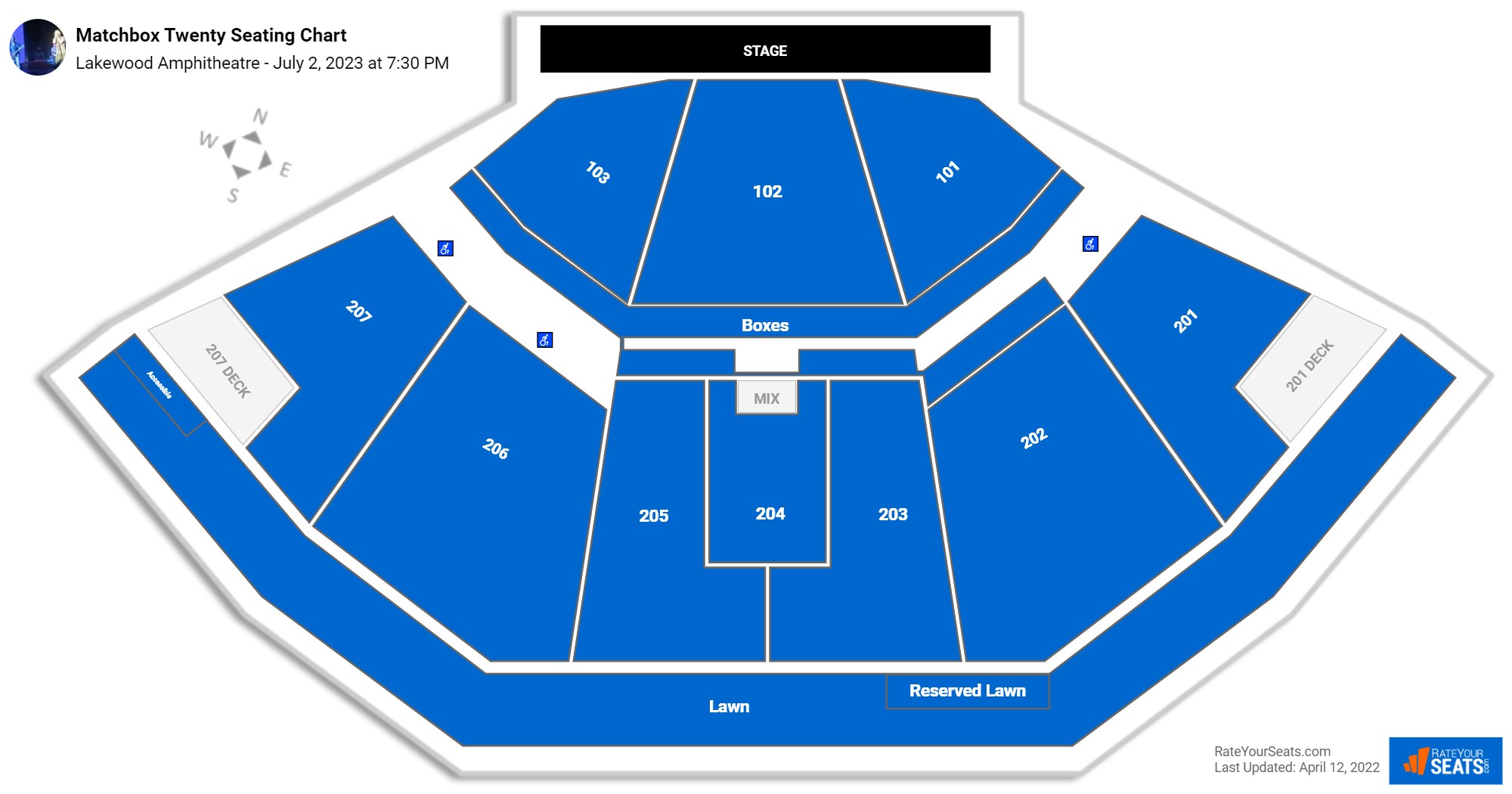 Lakewood Amphitheatre Seating Chart