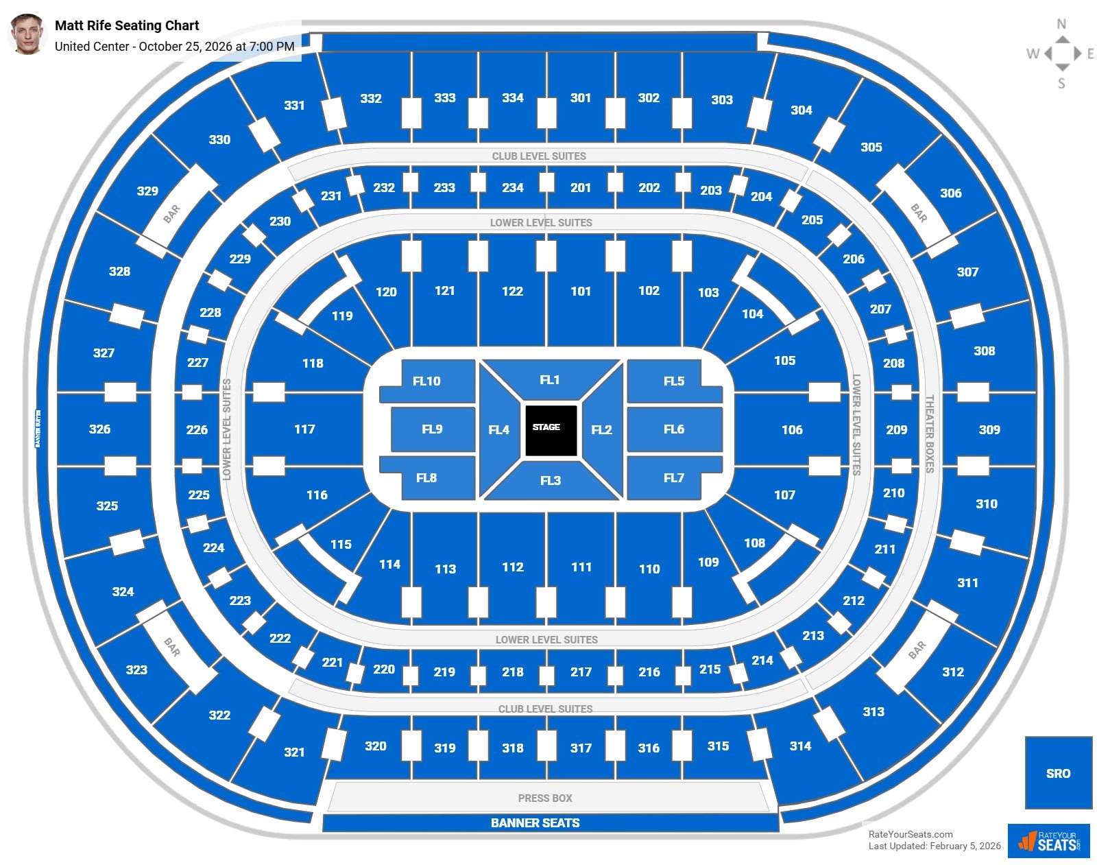 Matt Rife seating chart United Center