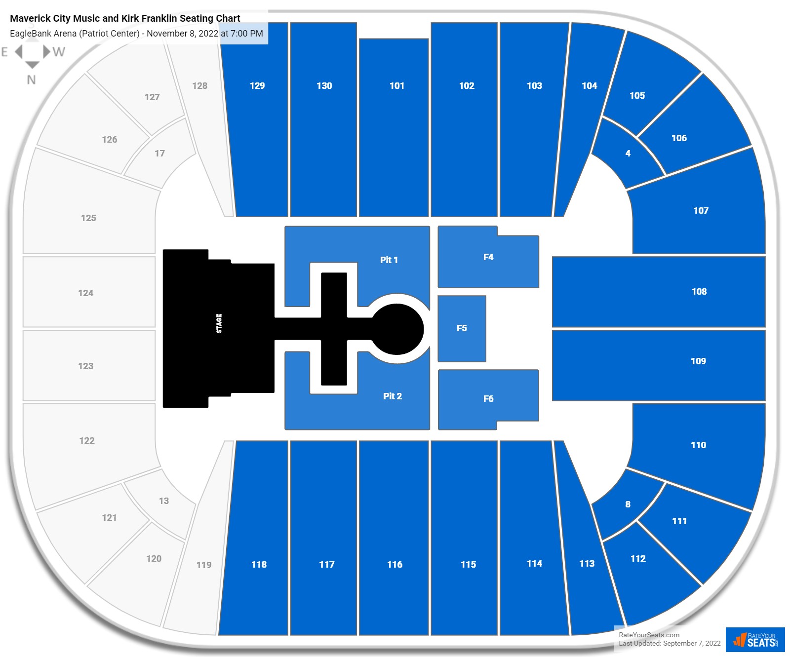 EagleBank Arena Seating Chart