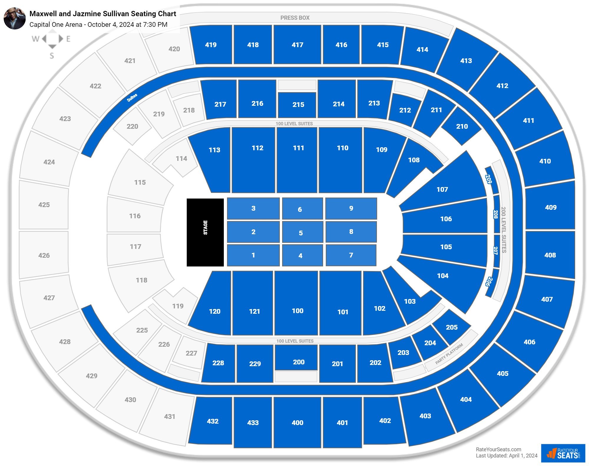 Capital One Arena Concert Seating Chart - RateYourSeats.com