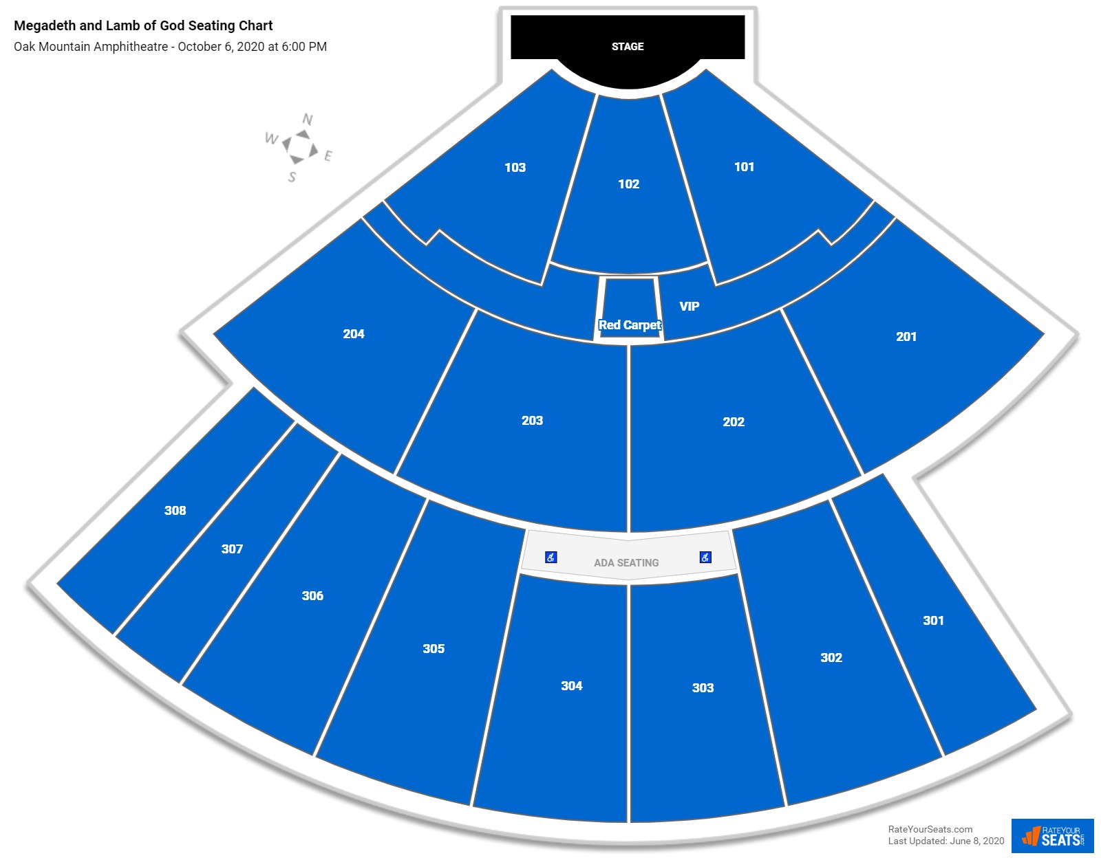 Oak Mountain Amphitheatre Seating Chart