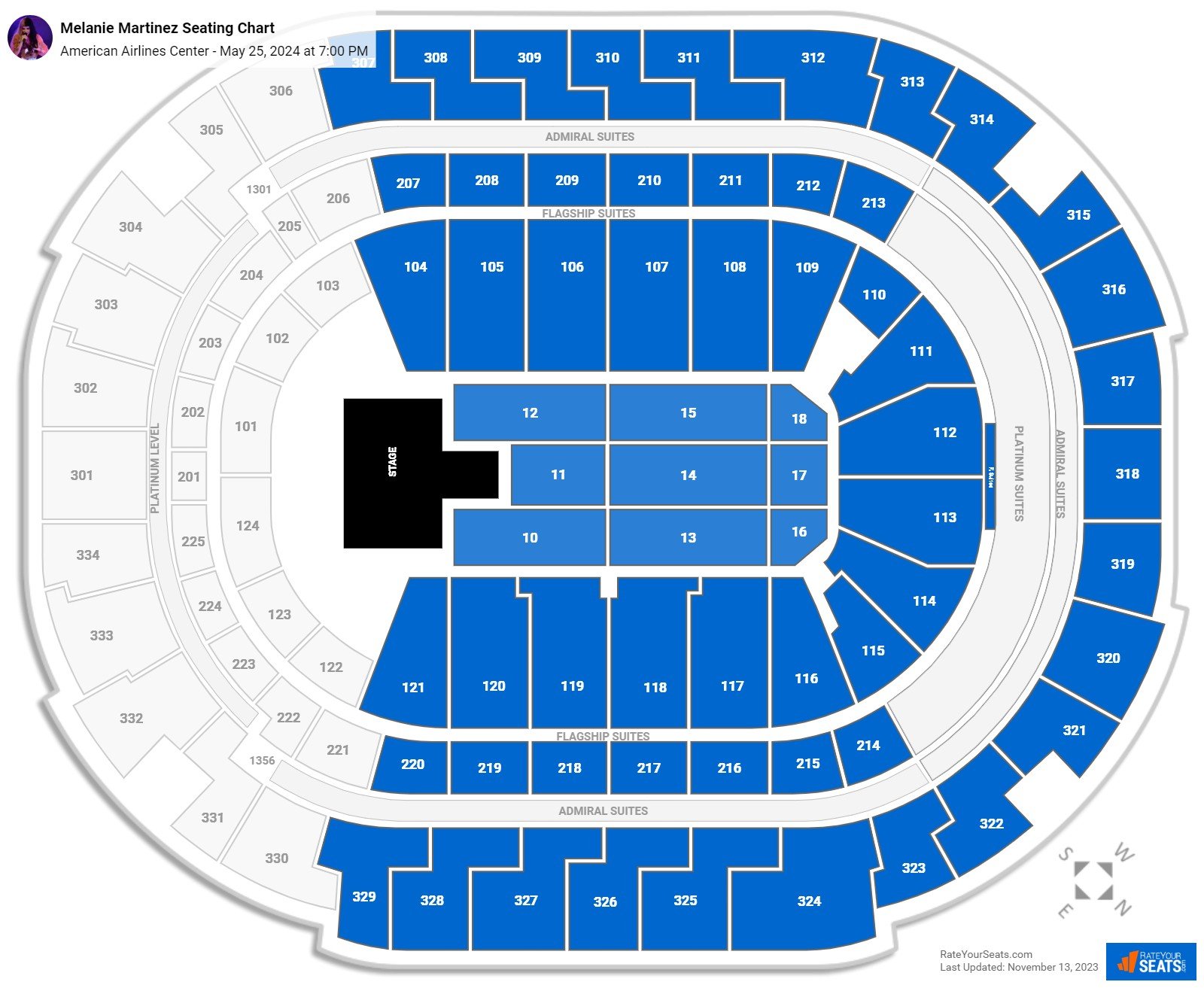 American Airlines Center Concert Seating Chart - RateYourSeats.com