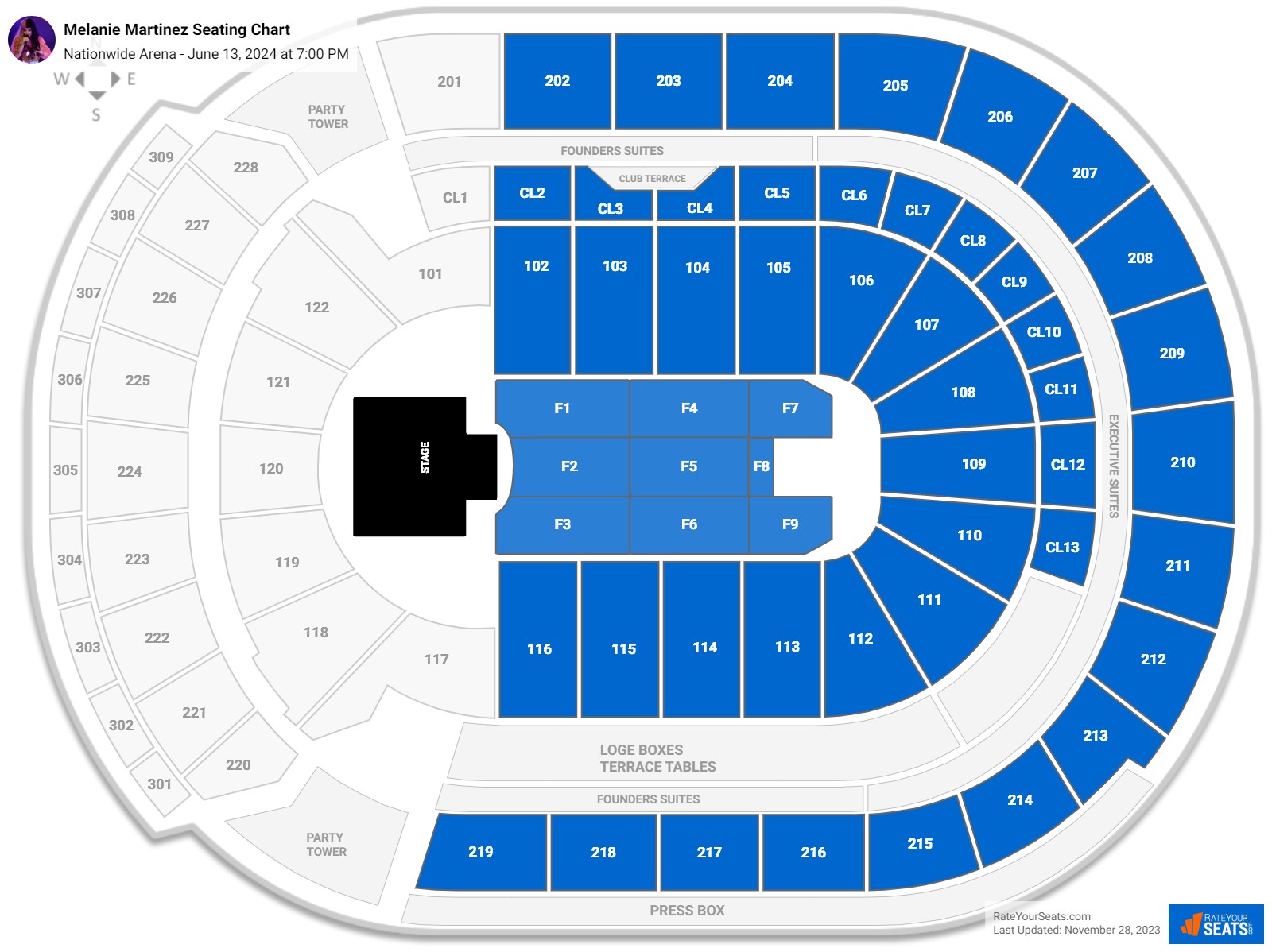 Nationwide Arena Concert Seating Chart - RateYourSeats.com