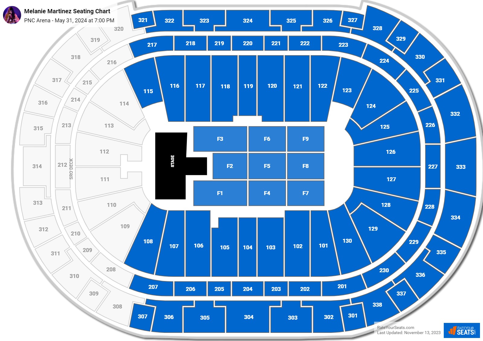 PNC Arena Concert Seating Chart - RateYourSeats.com