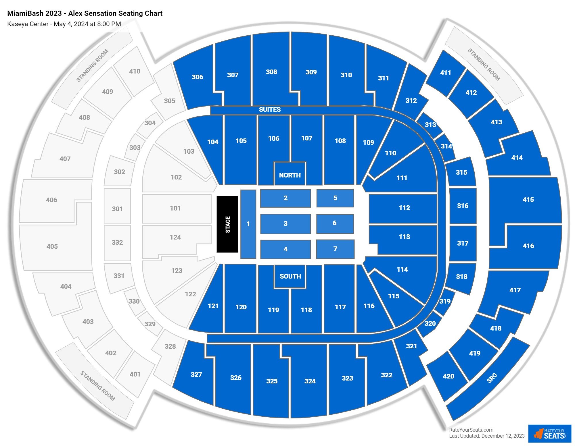 Kaseya Center Concert Seating Chart - RateYourSeats.com